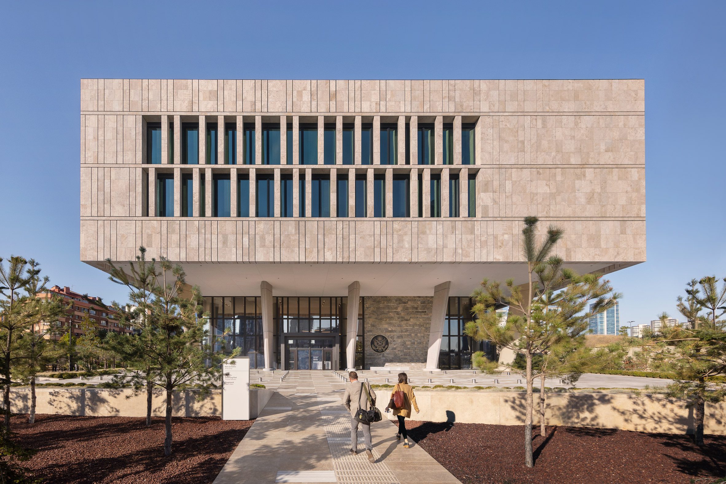 Entrance of the US Embassy in Ankara
