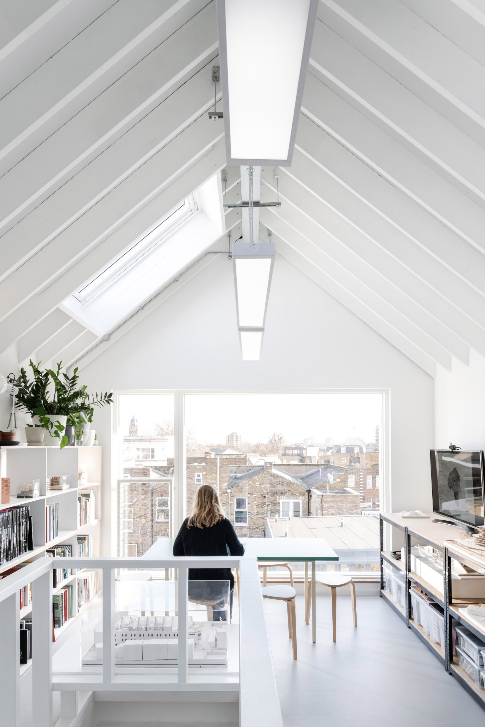 Interior photo of a work space