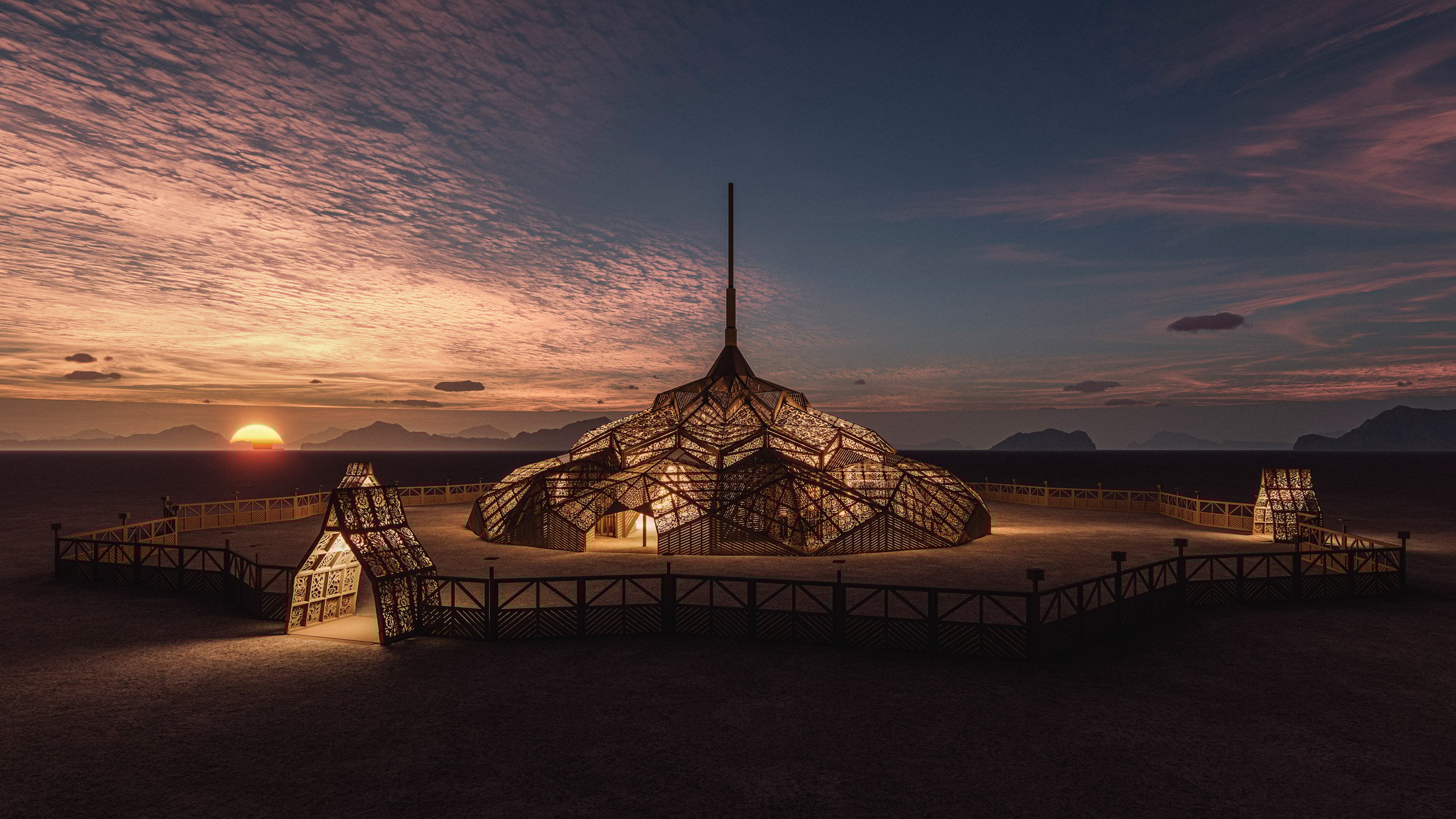 Burning Man temple 2023