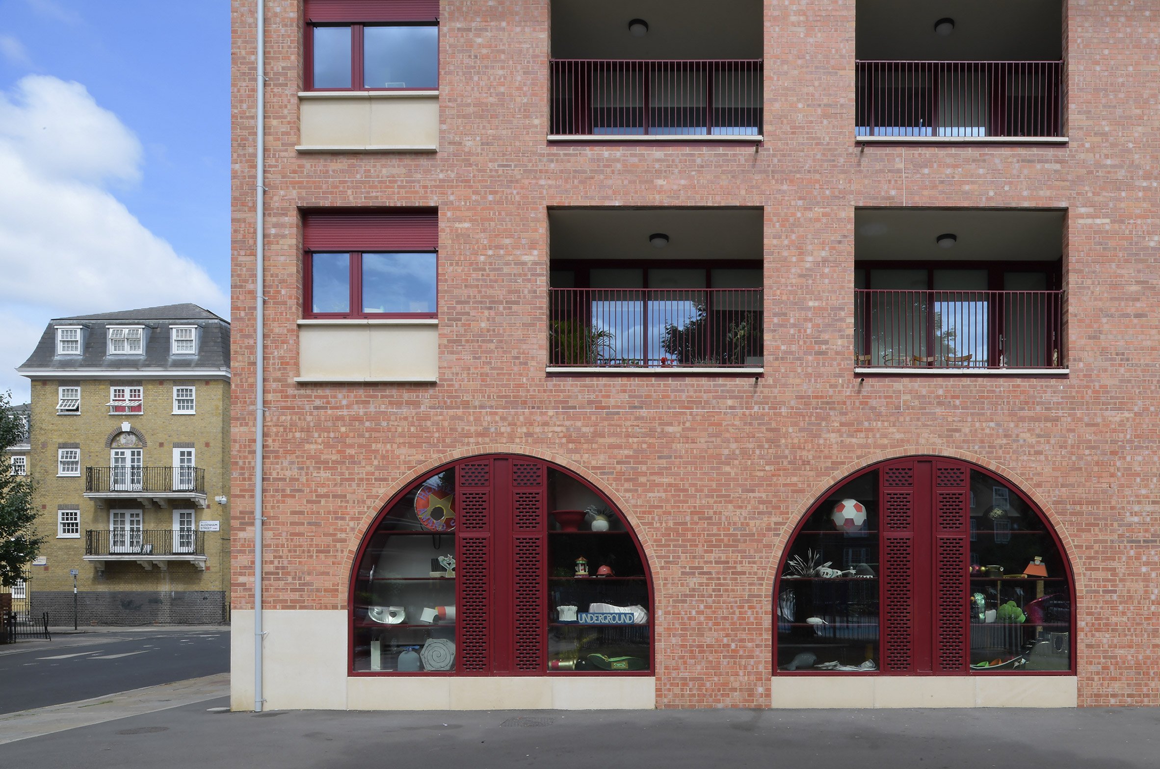 Exterior of Central Somers Town housing by Adam Khan Architects