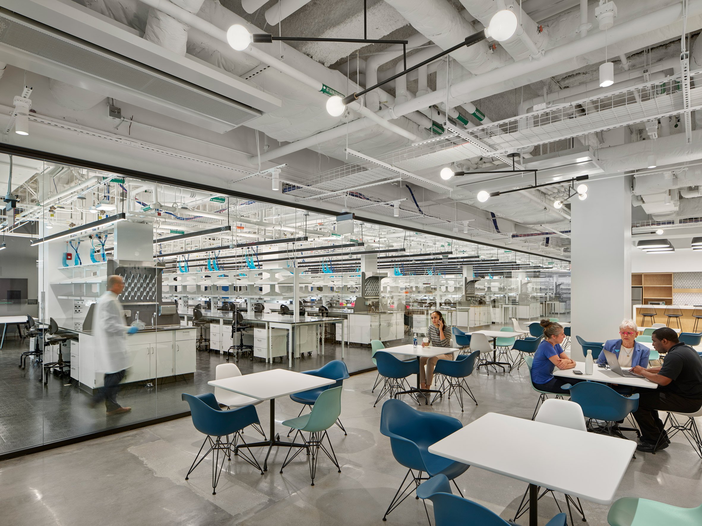 Laboratory and cafeteria space