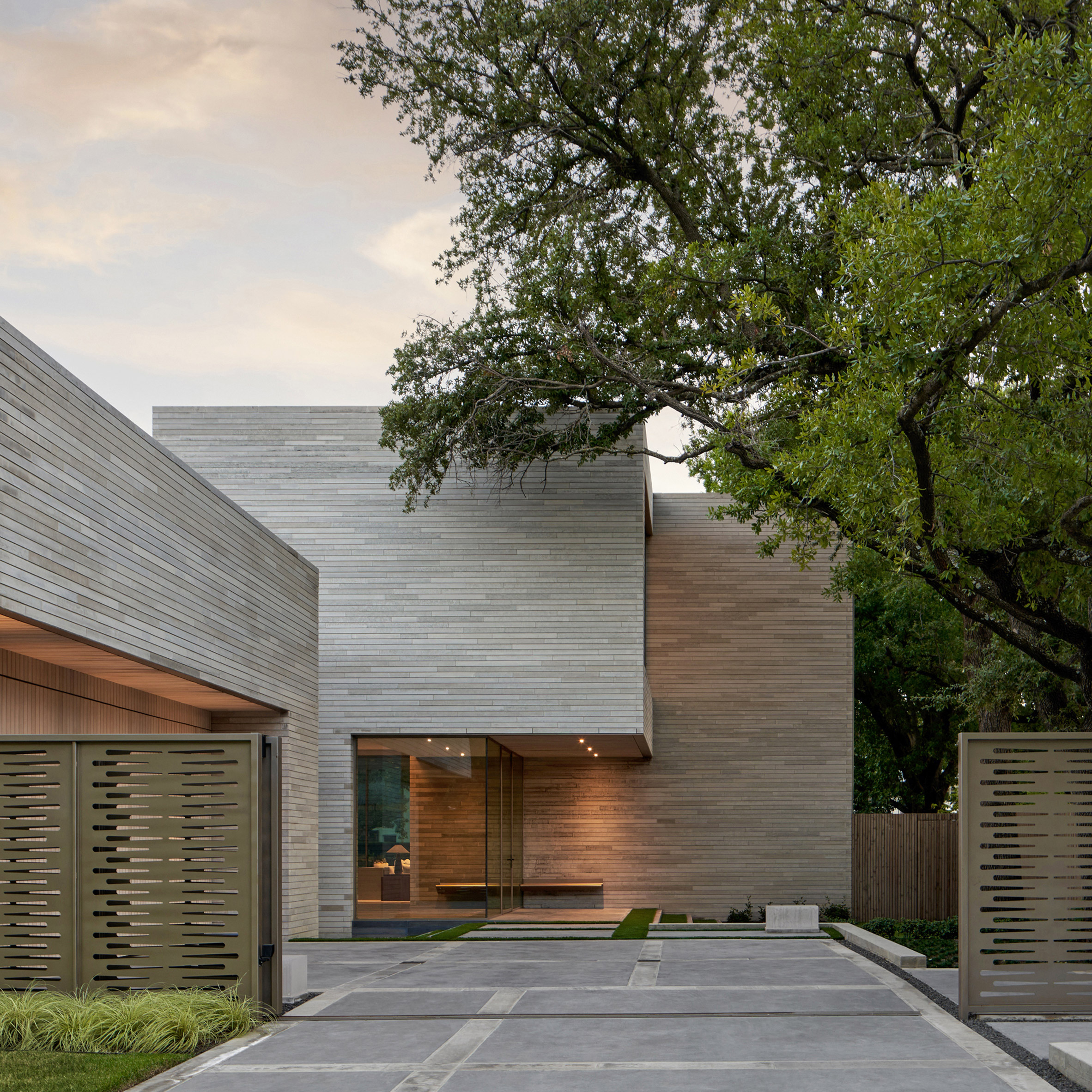 Rectilinear Dallas home for a Ferrari collector