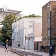 Edith Neville Primary School is a white aluminium mesh-wrapped school
