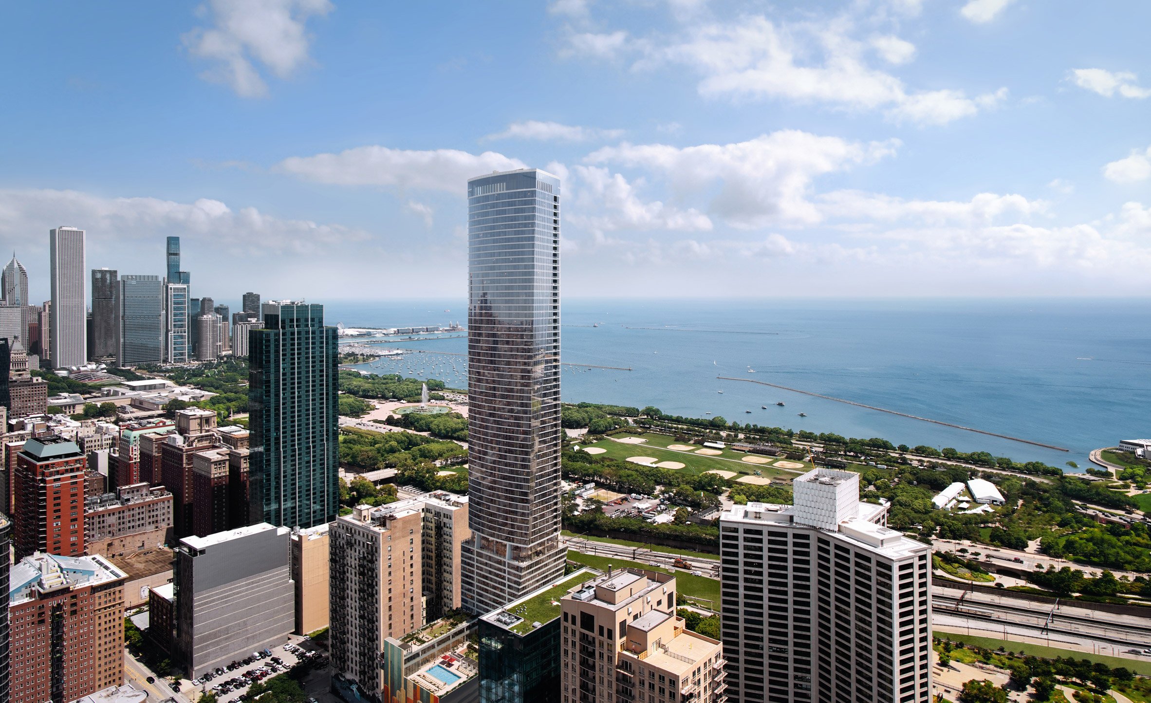 Helmut Jahn skyscraper rendering
