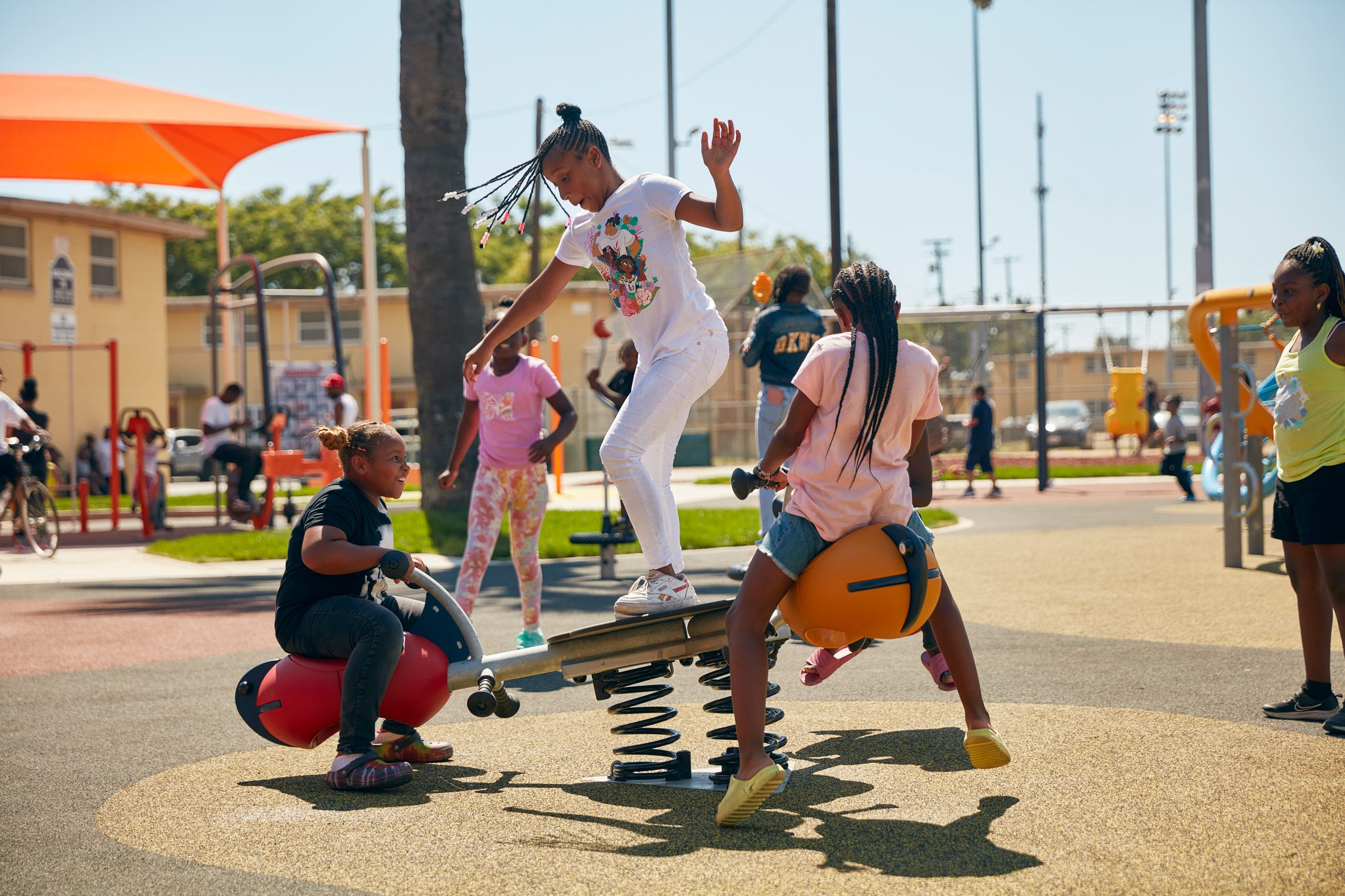 Children playing on playground