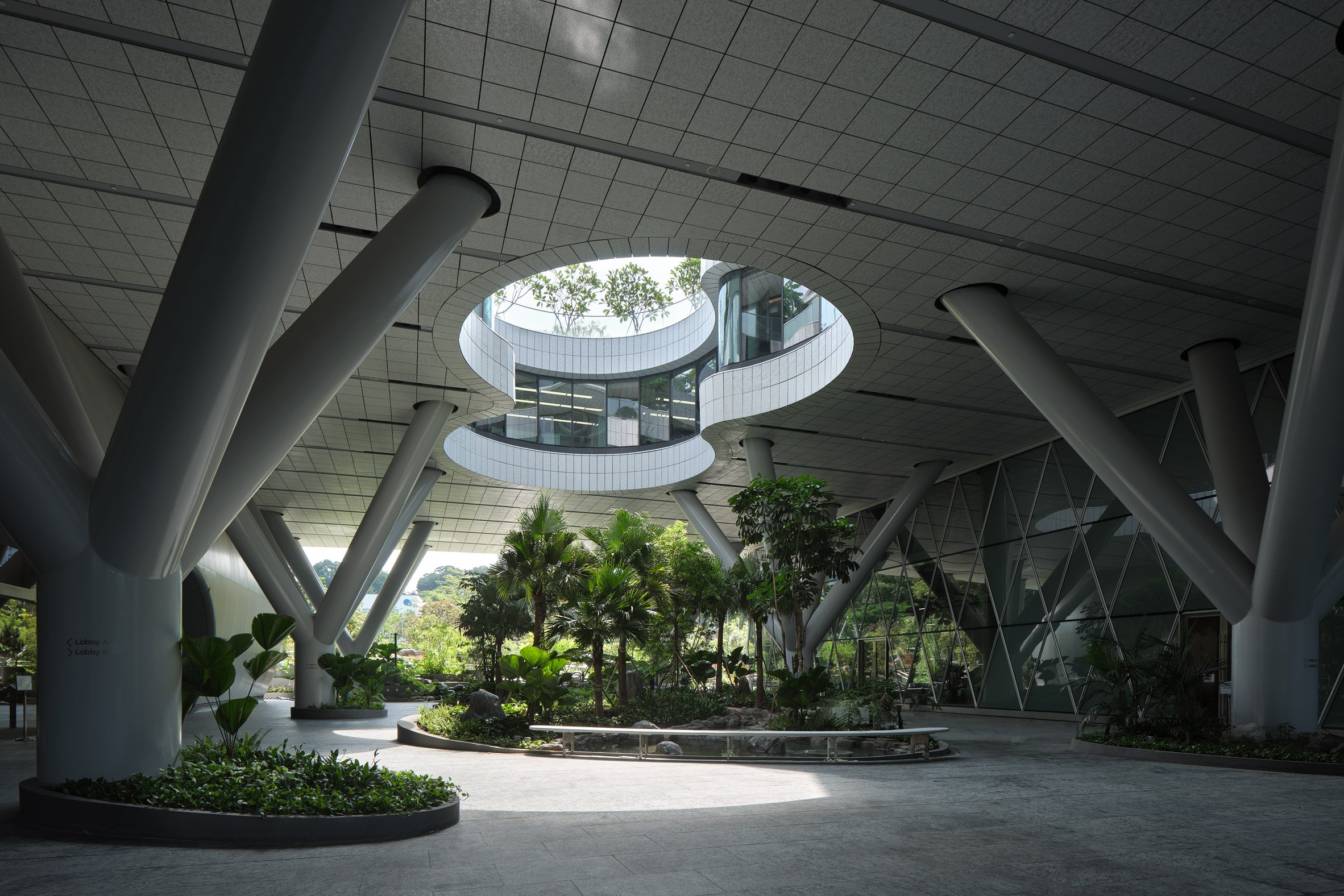 Plaza of Wilmar HQ by Eric Parry Architects