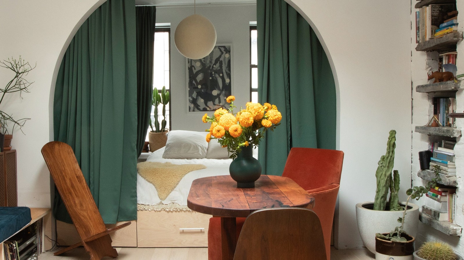 Image may contain Plant Flooring Flower Flower Bouquet Flower Arrangement Blossom Wood Furniture Chair and Hardwood
