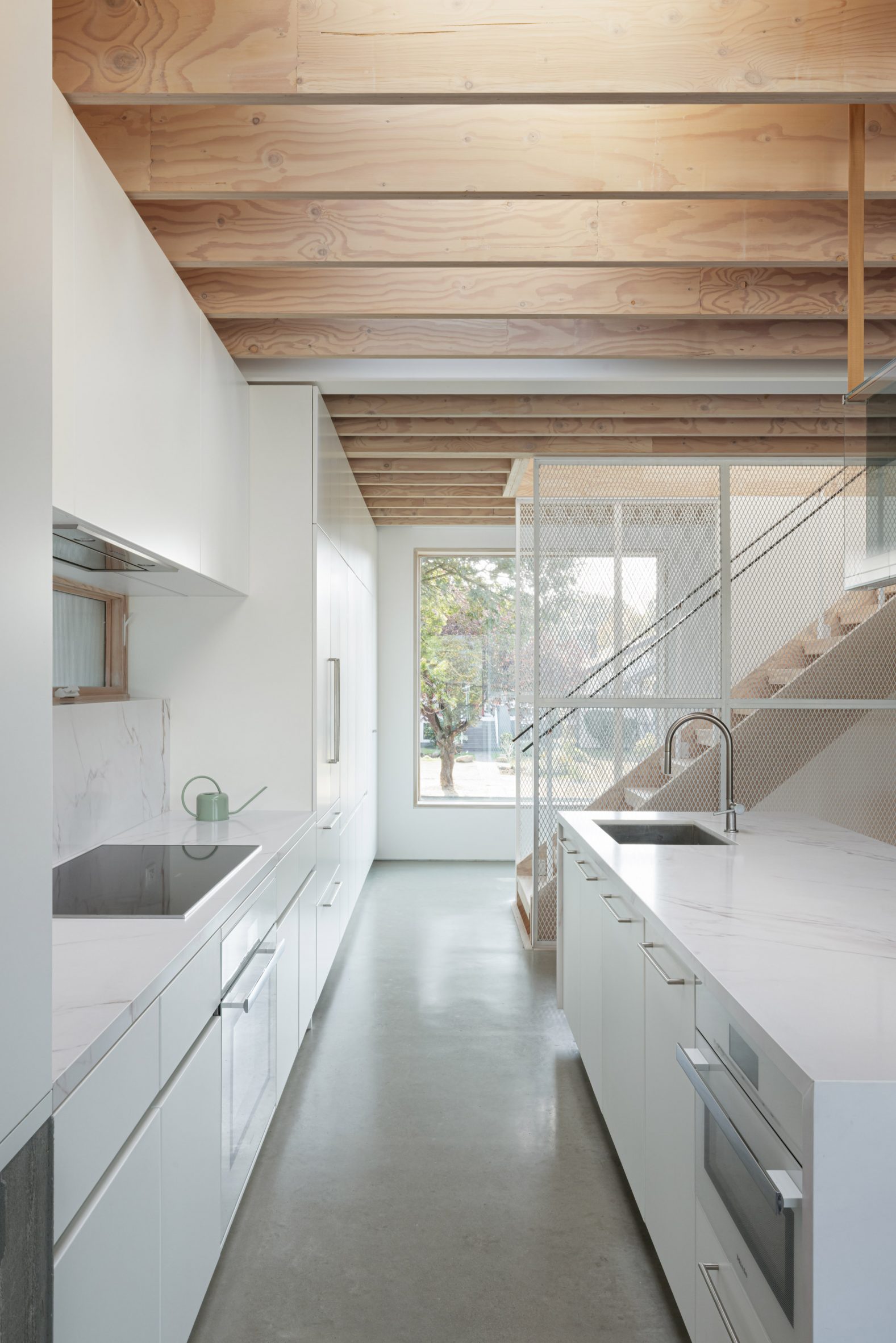 Light-hued kitchen interiors