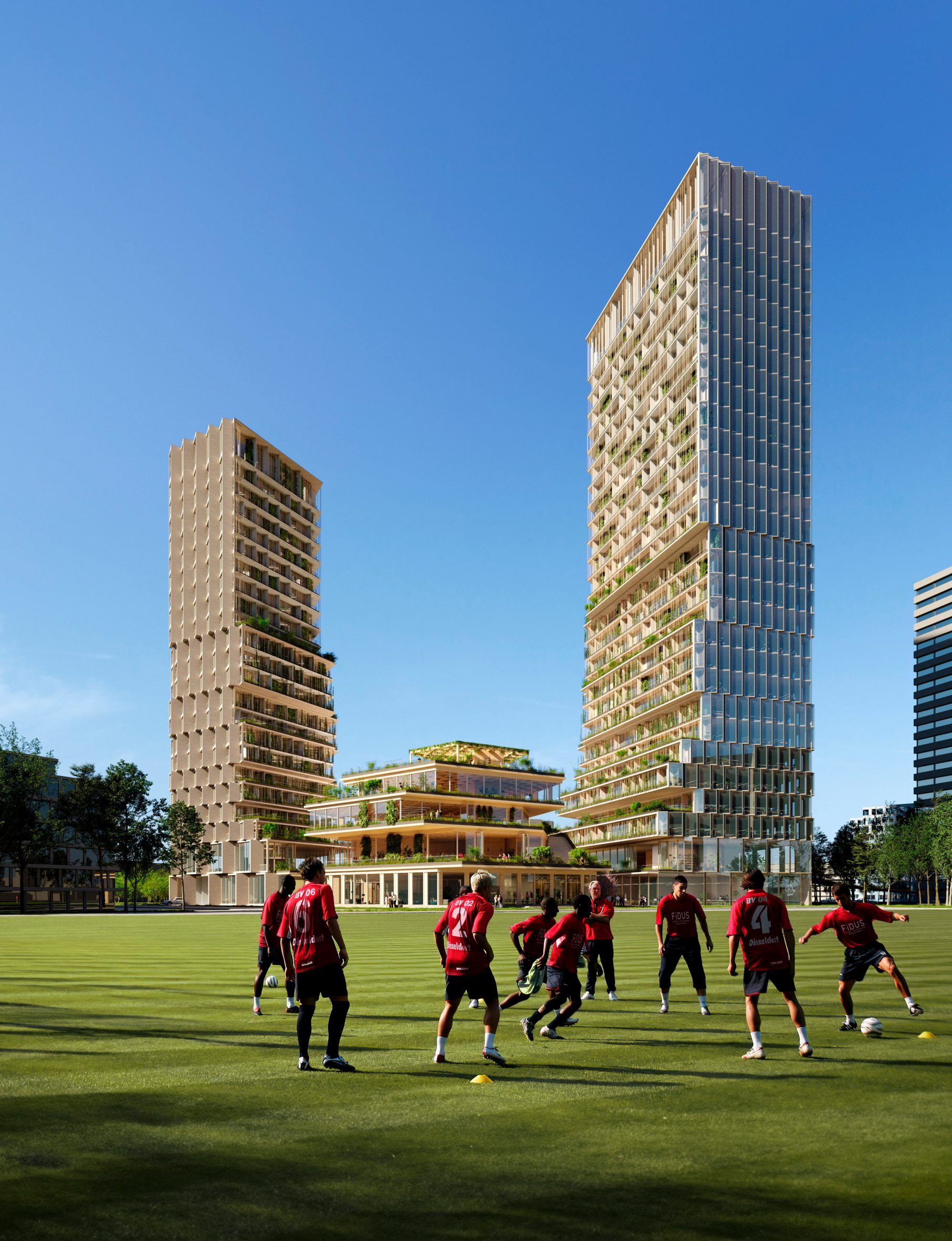 View of New Heart towers in Germany