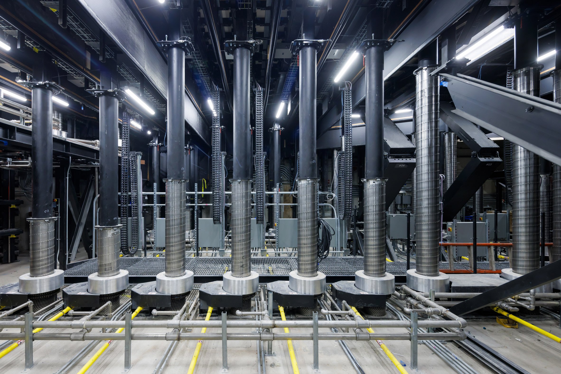 Coils underneath the Perelman center