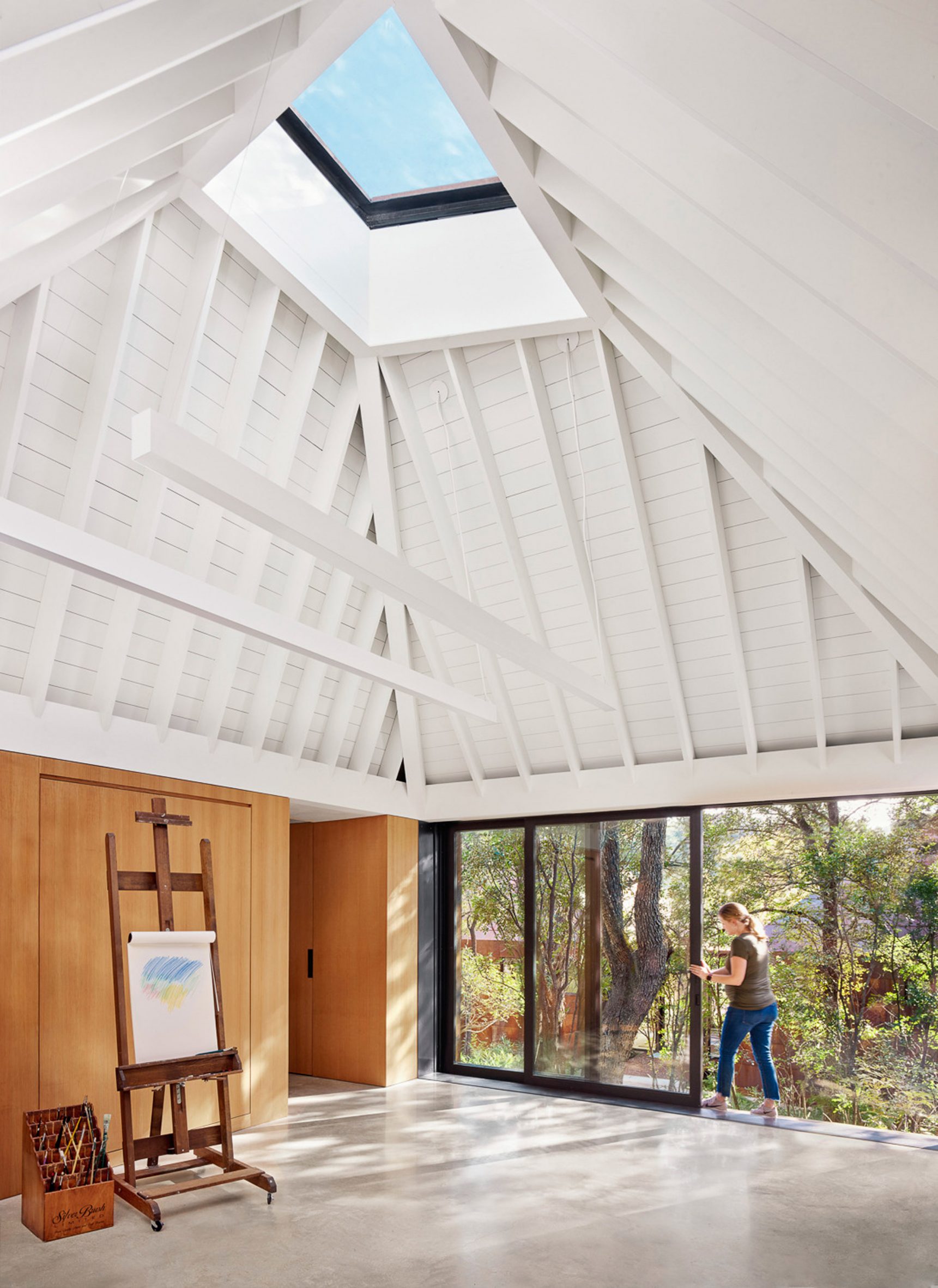 Skylight in pyramidal roof