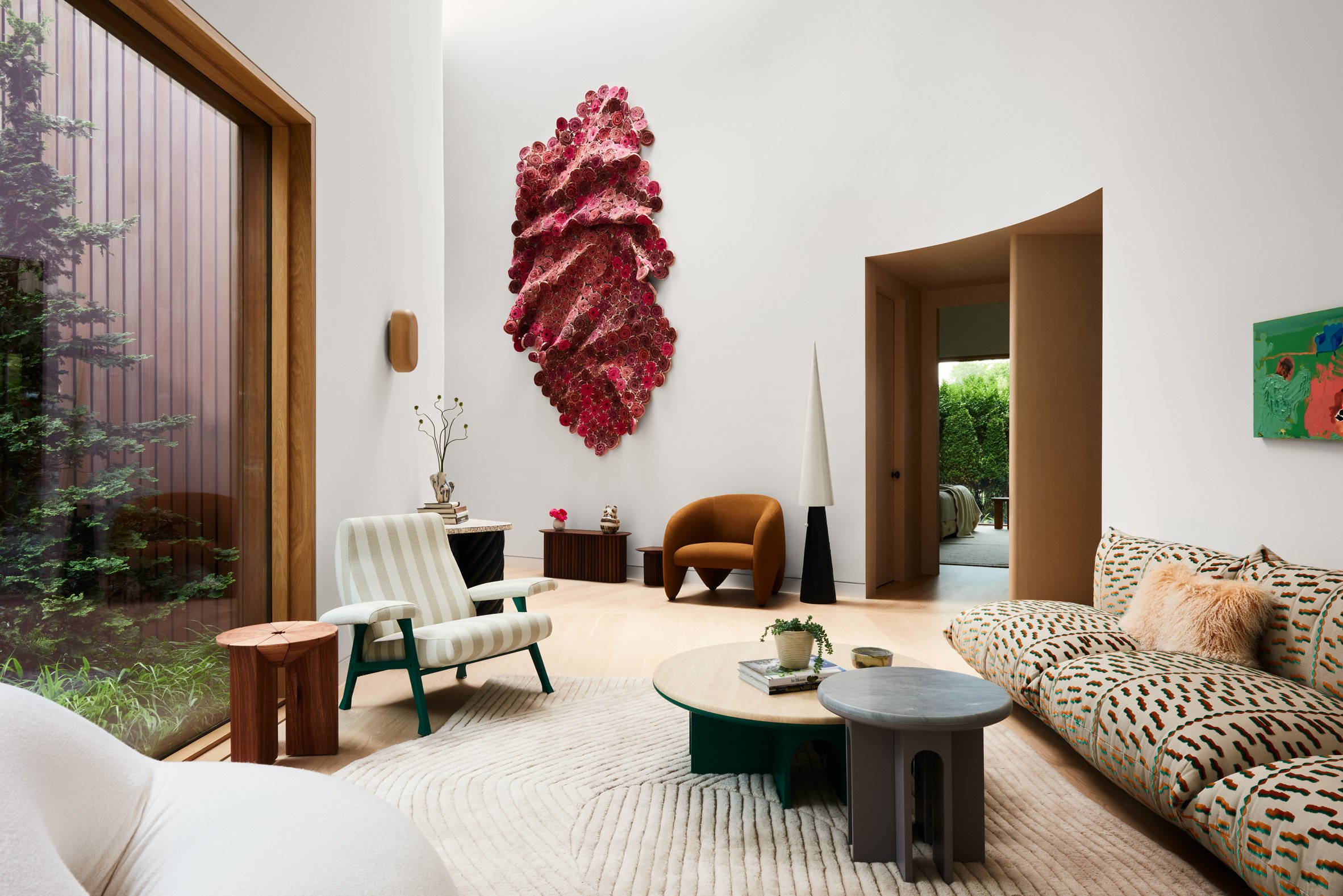 Living space within Six Square House by Young Projects