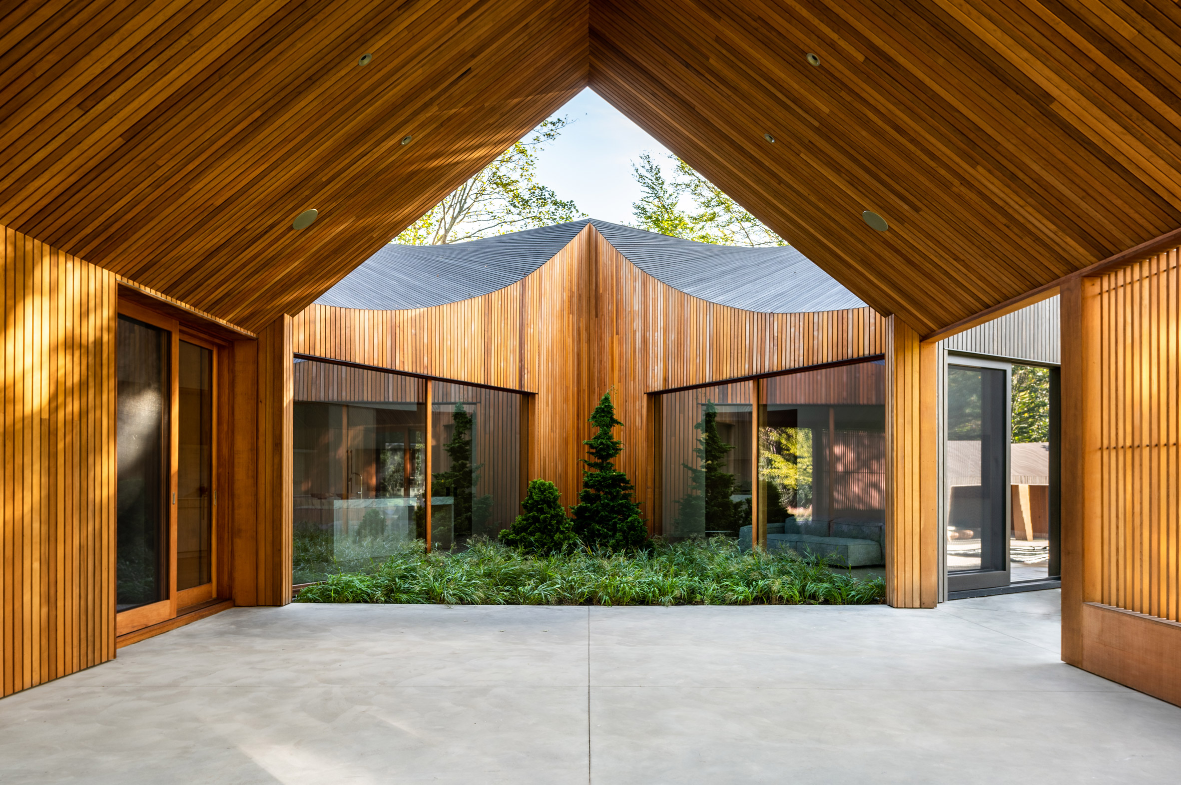 Triangular courtyard by Young Projects