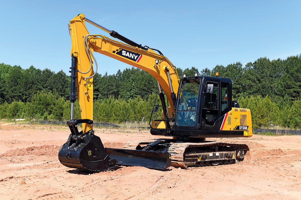 SANY’s SY135C Excavator has a 15T conventional swing.