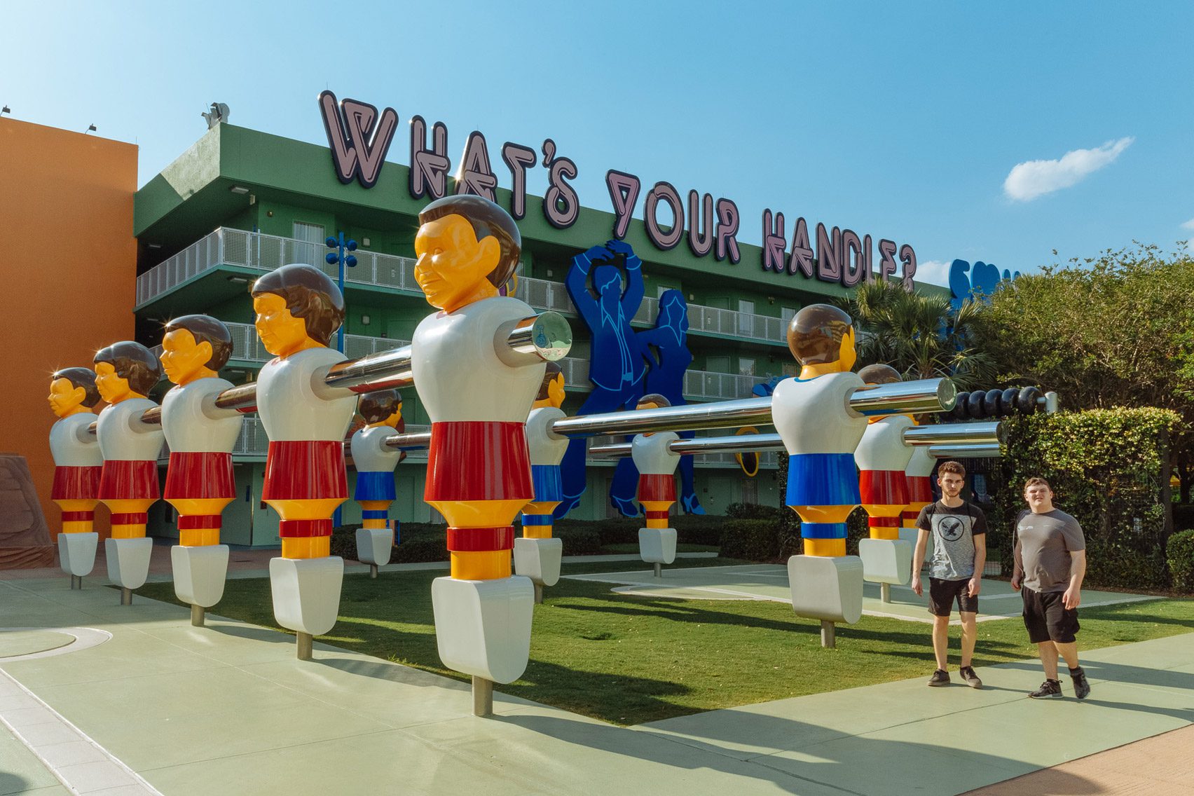Giant foosball at Disney's Pop Century Resort