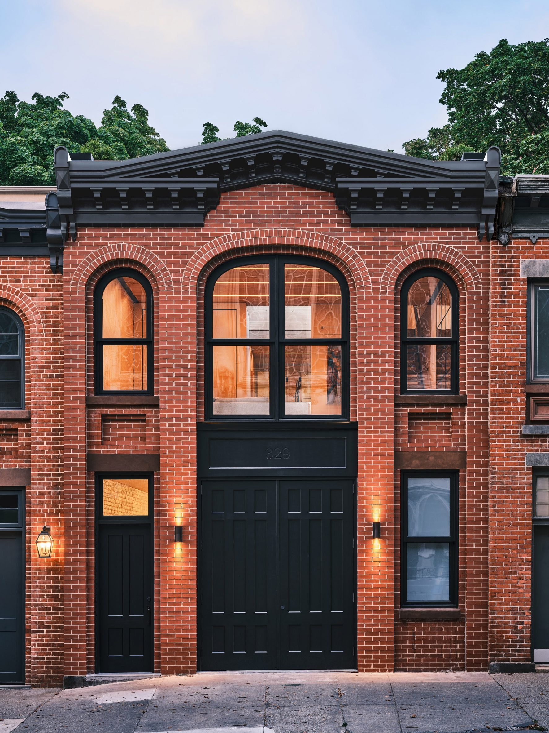 A brick facade
