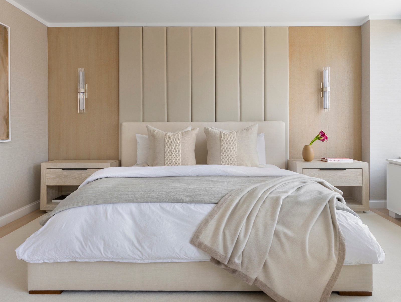 A neutral monochrome palette grounds this Manhattan apartment by Rushda Hakim.