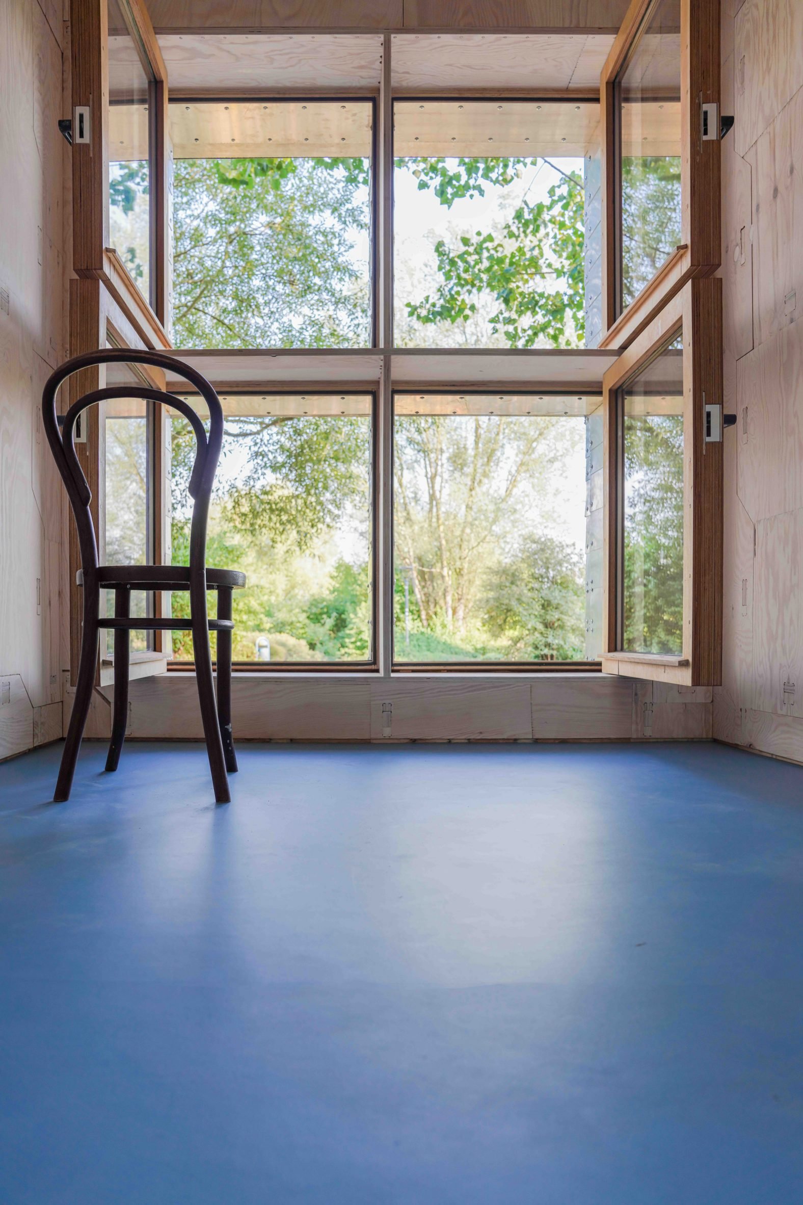 Pine-lined home interior