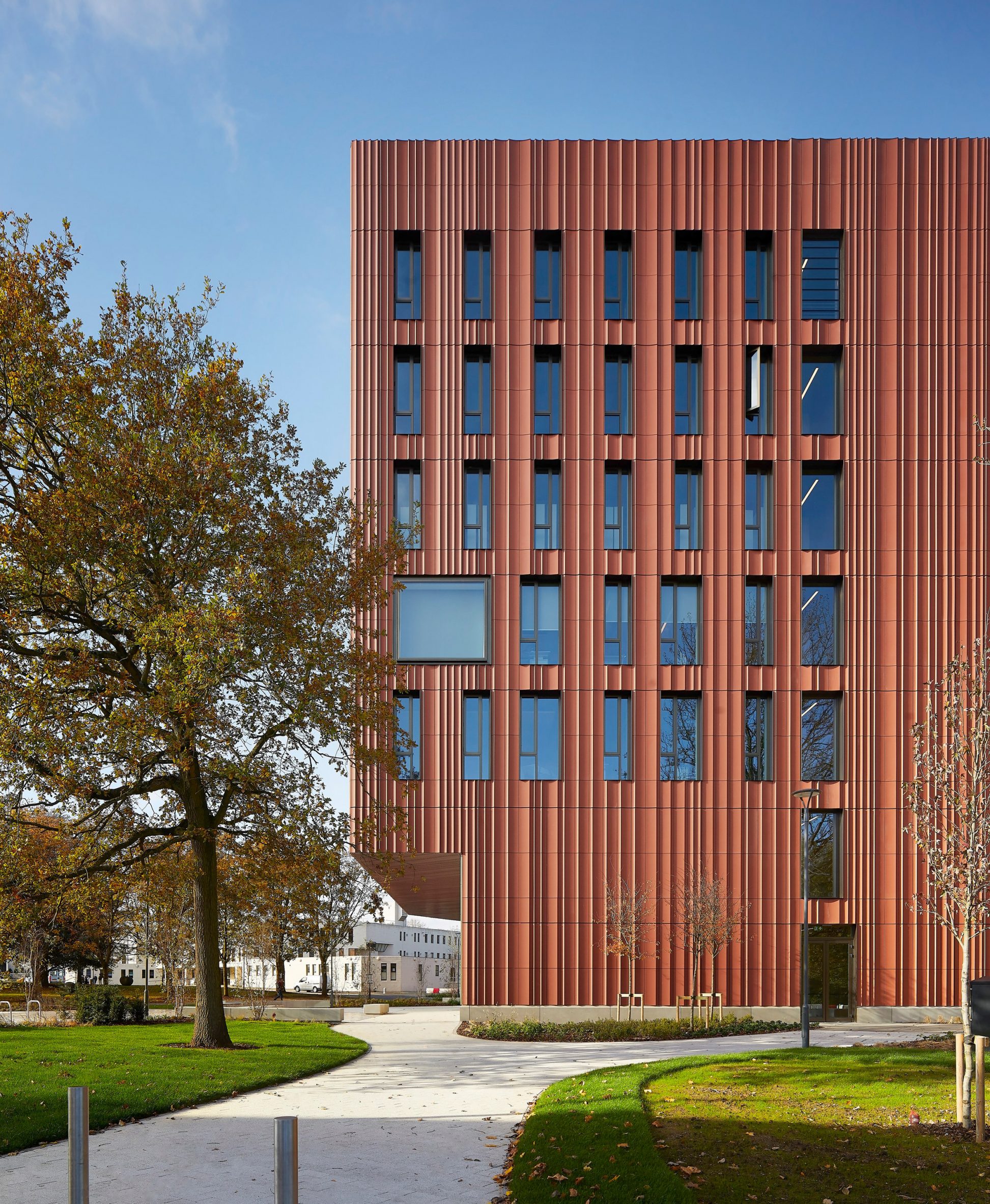 Terracotta-clad University of Warwick Arts Faculty by Feilden Clegg Bradley Studios