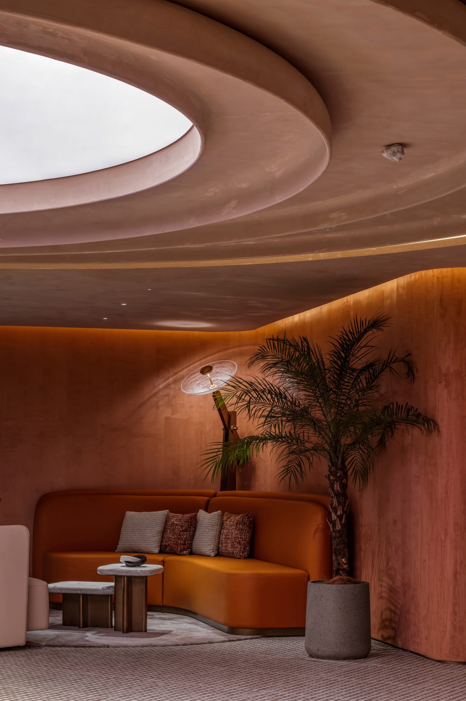 Seating area in Hong Kong gym by MR Studio