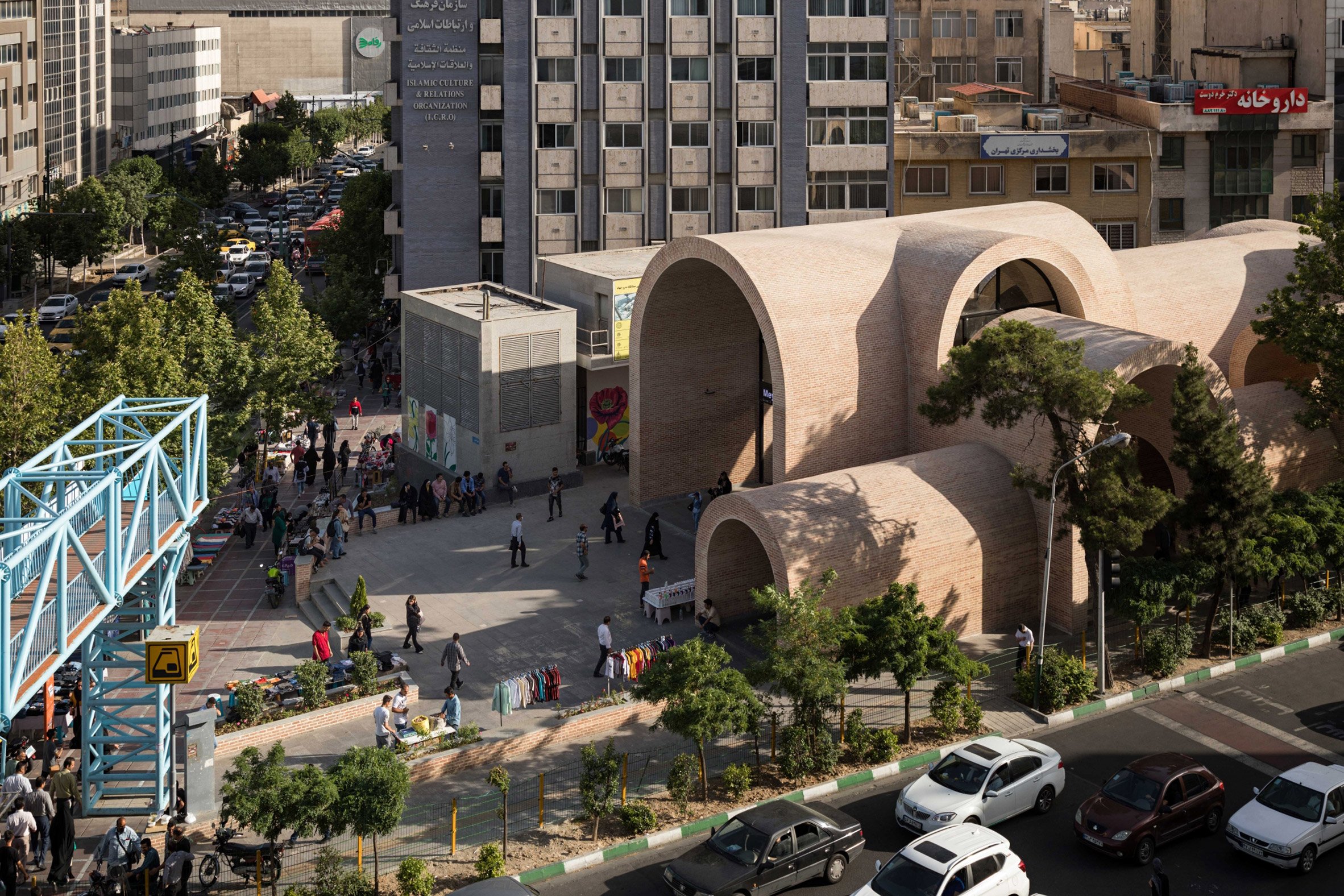 Brick vaulted Jahad Metro Plaza by KA Architecture Studio
