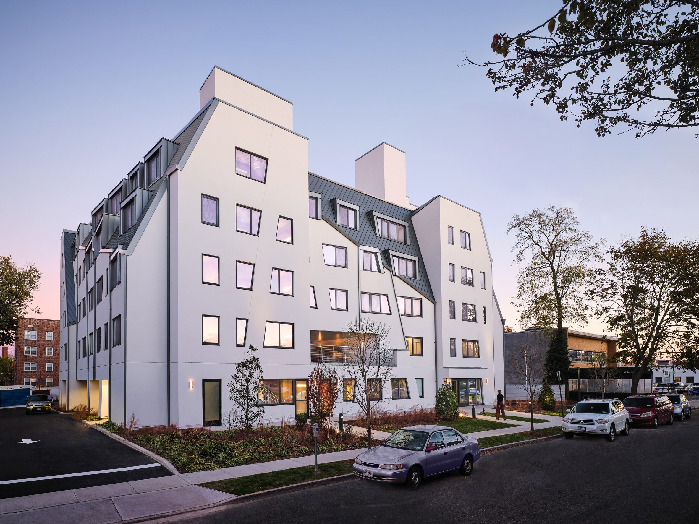 White social housing block