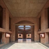 Interior of IIMA by Louis Kahn