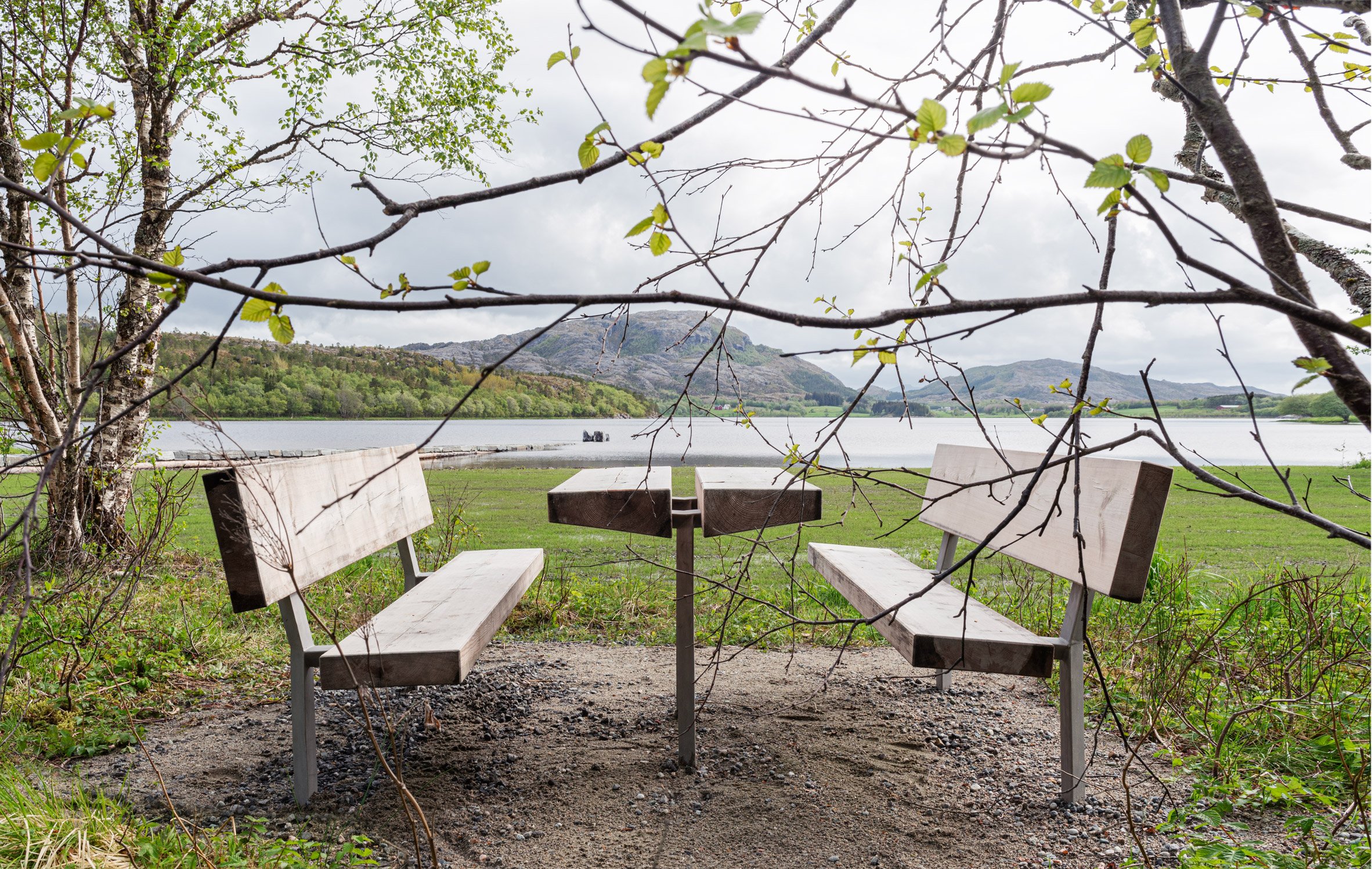 Benches in visitor area