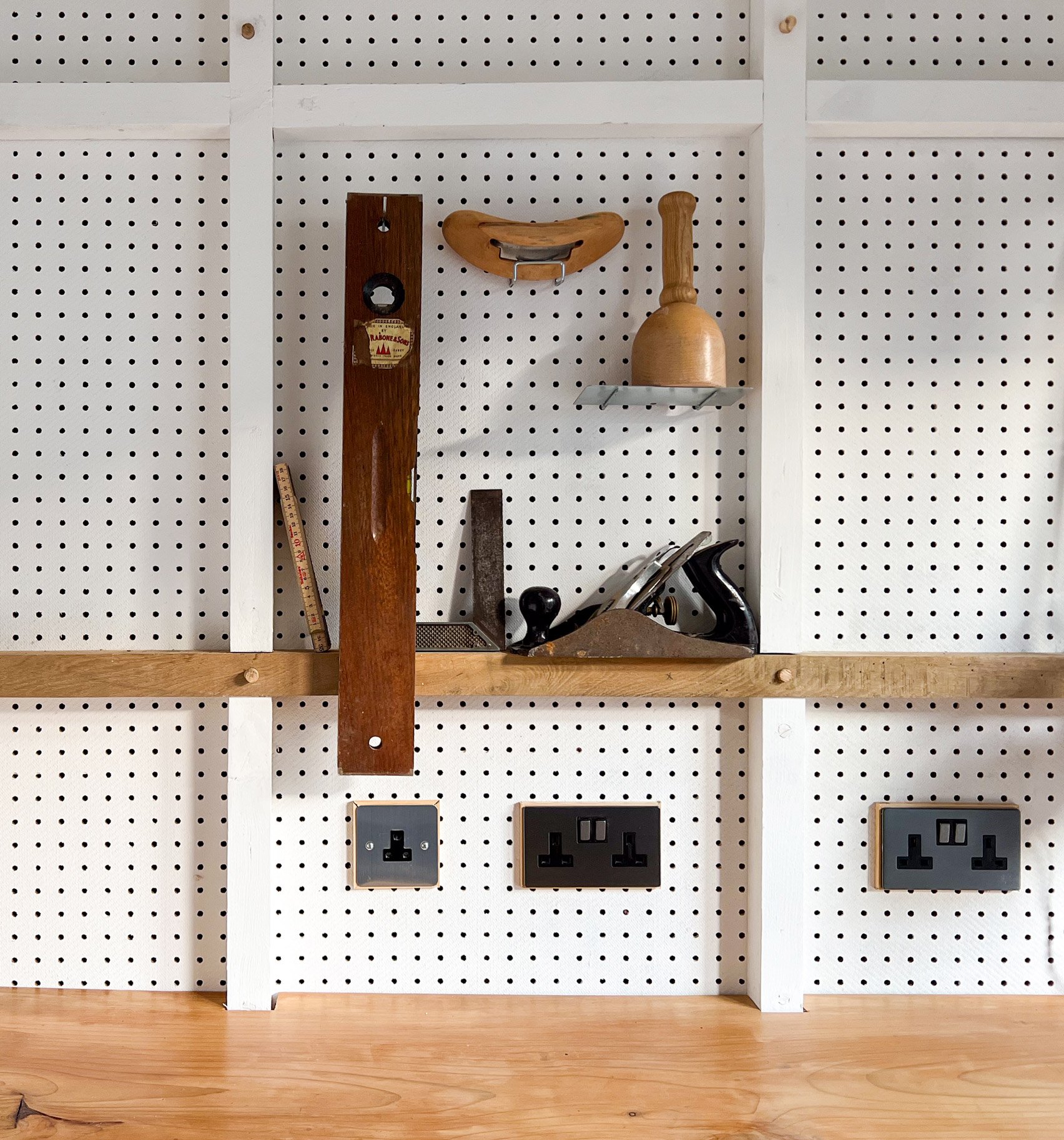 Pegboard storage 