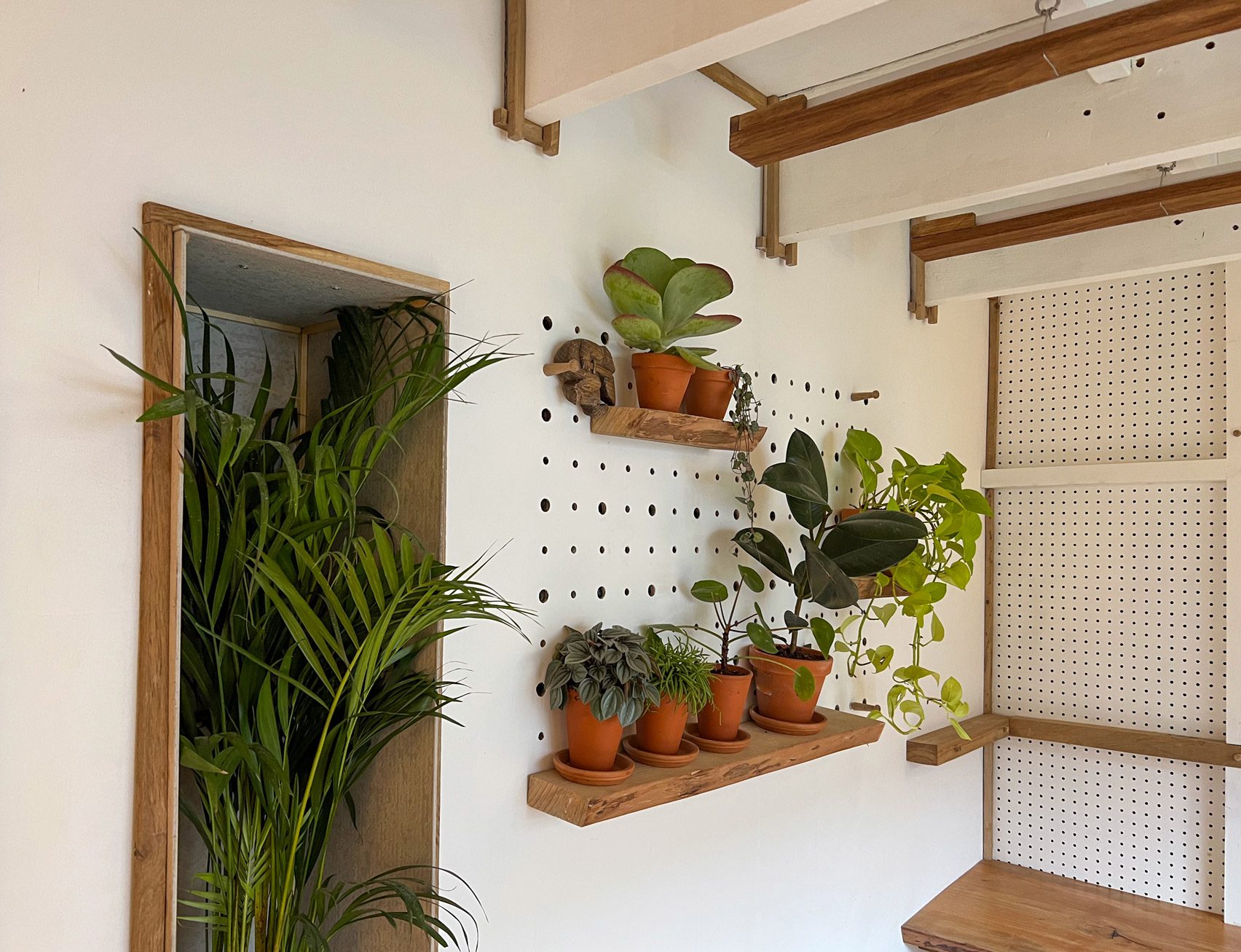White-walled interior of The Garden Retreat by The Environmental Design Studio