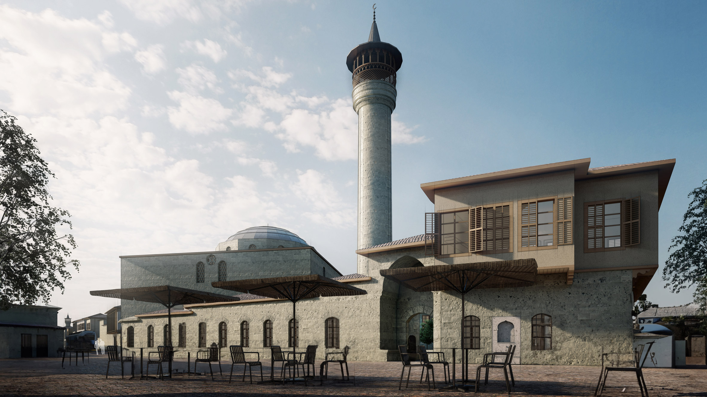 Render of Hatay province rebuild by Turkey Design Council, Foster + Parters and BIG