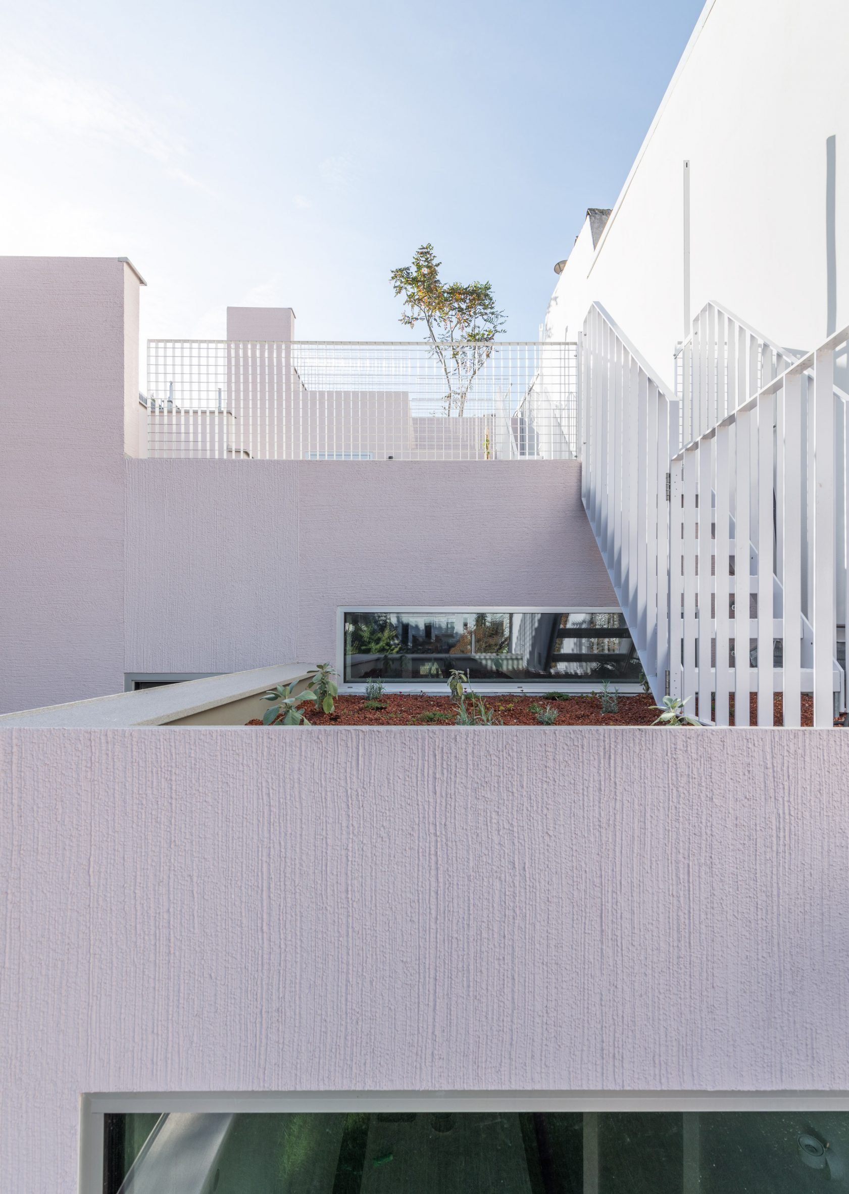 View from terrace at PSLA Architekten's urban townhouse in Vienna