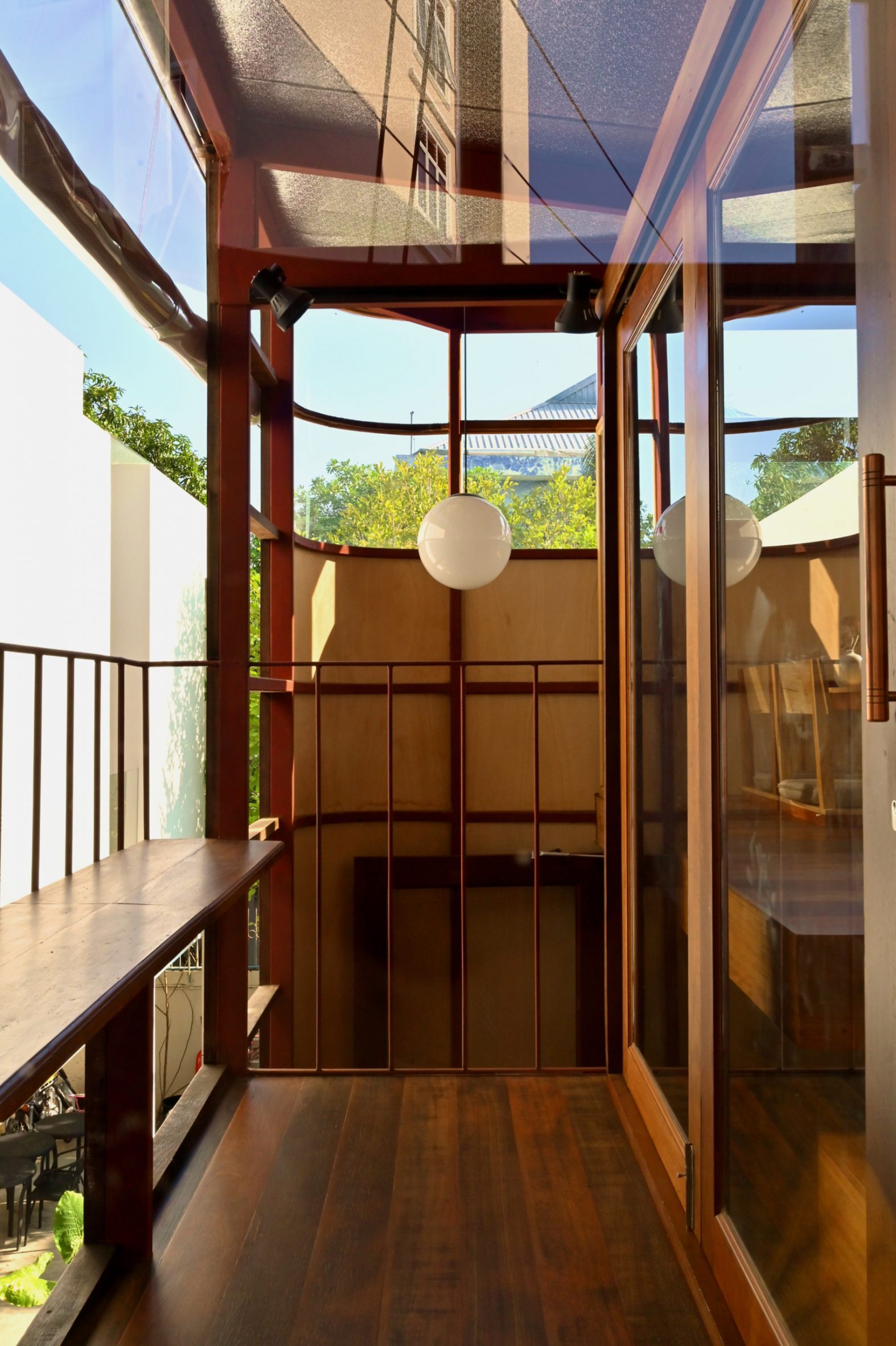 Wooden interior of Boobun Pocket Cafe by CUP Scale Studio
