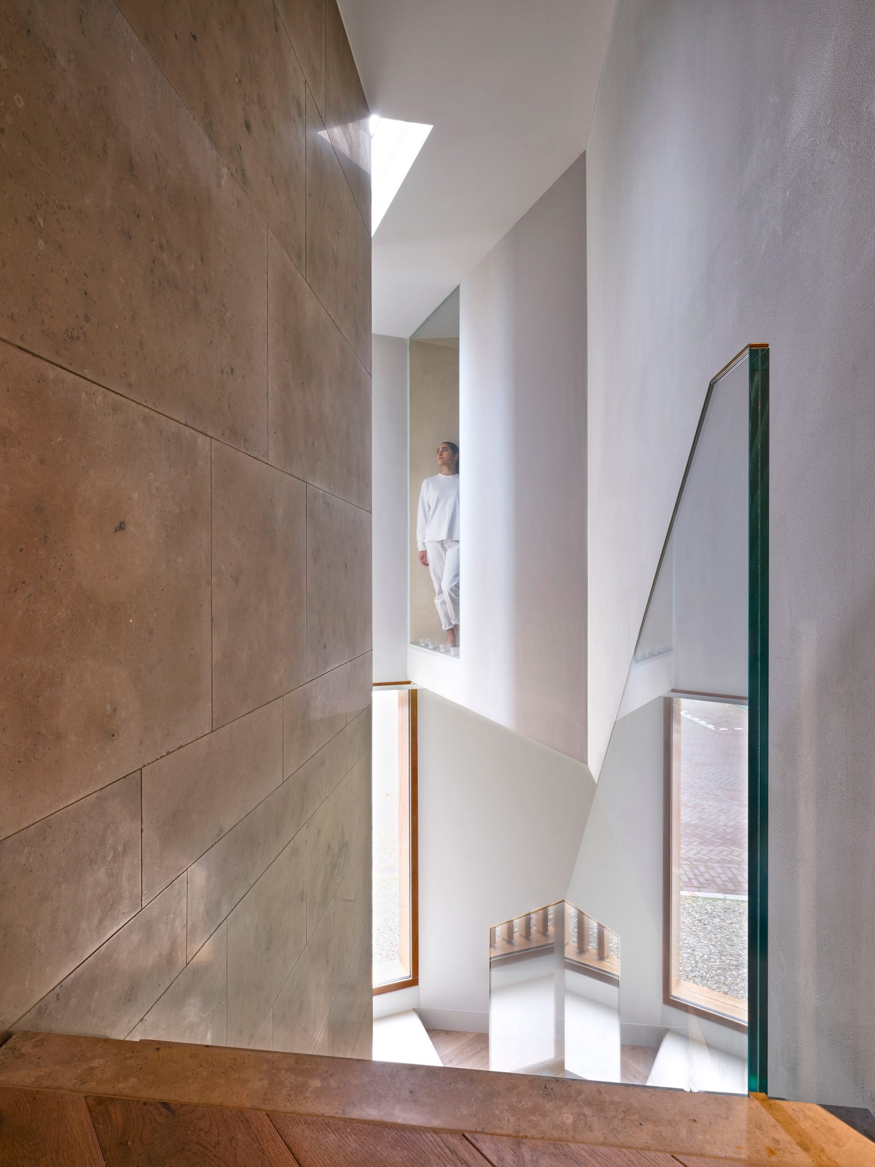 Double-height space in Edge House by Studio Prototype