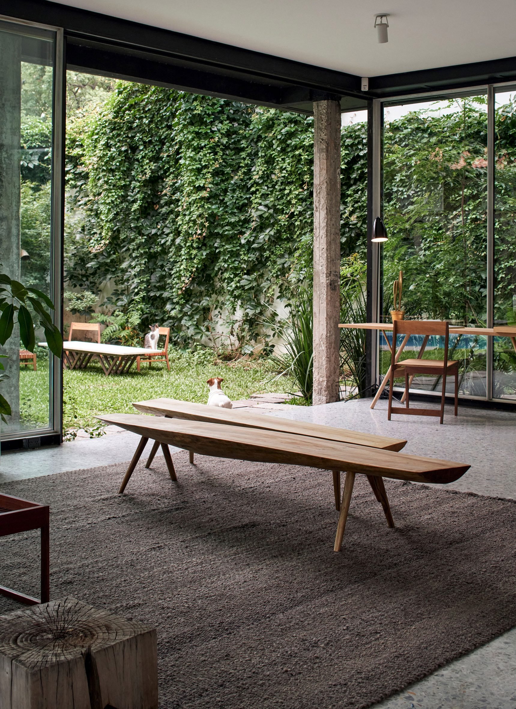 Sliding glass doors at Casa Mendoza