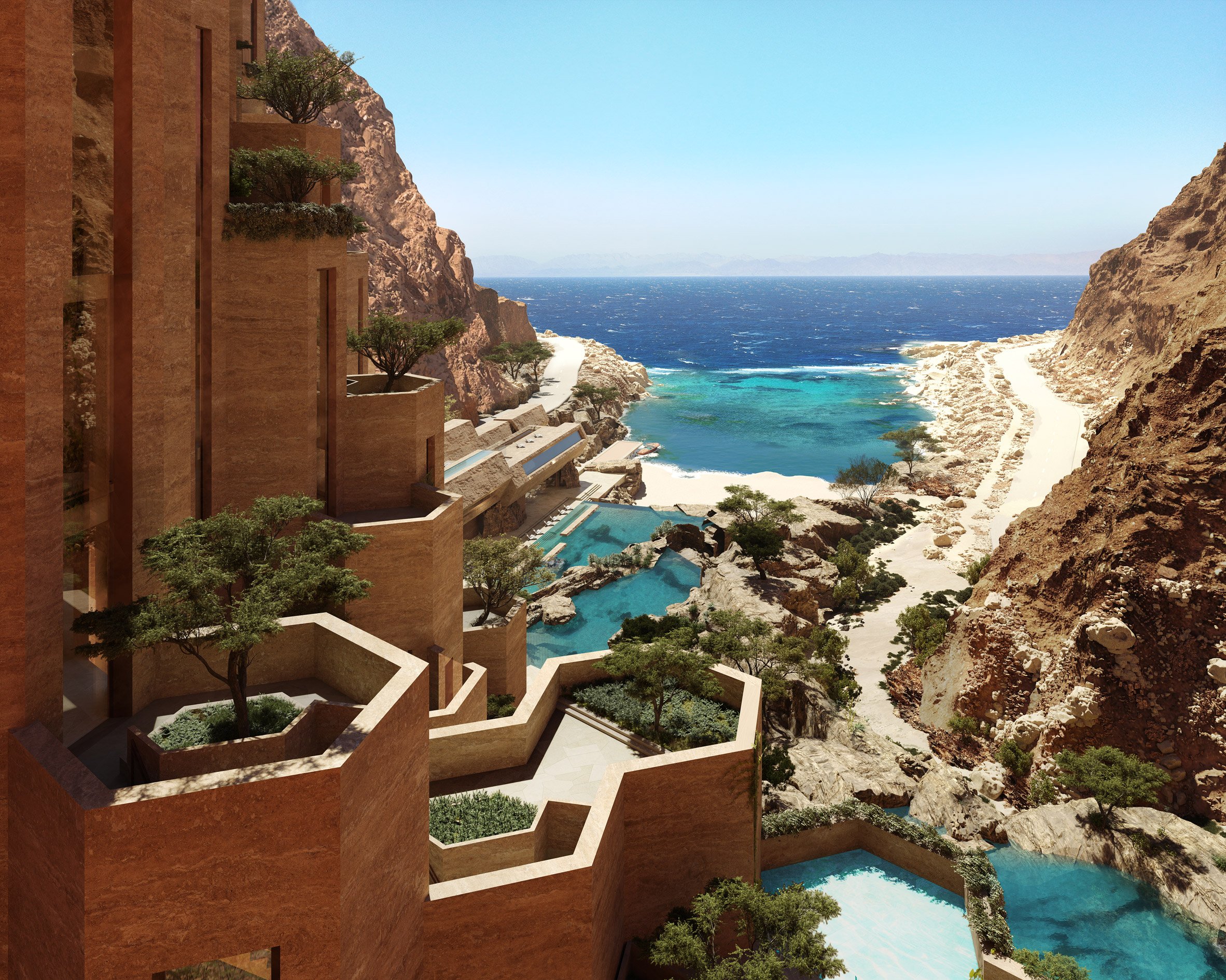 Neom hotel with views of the red sea