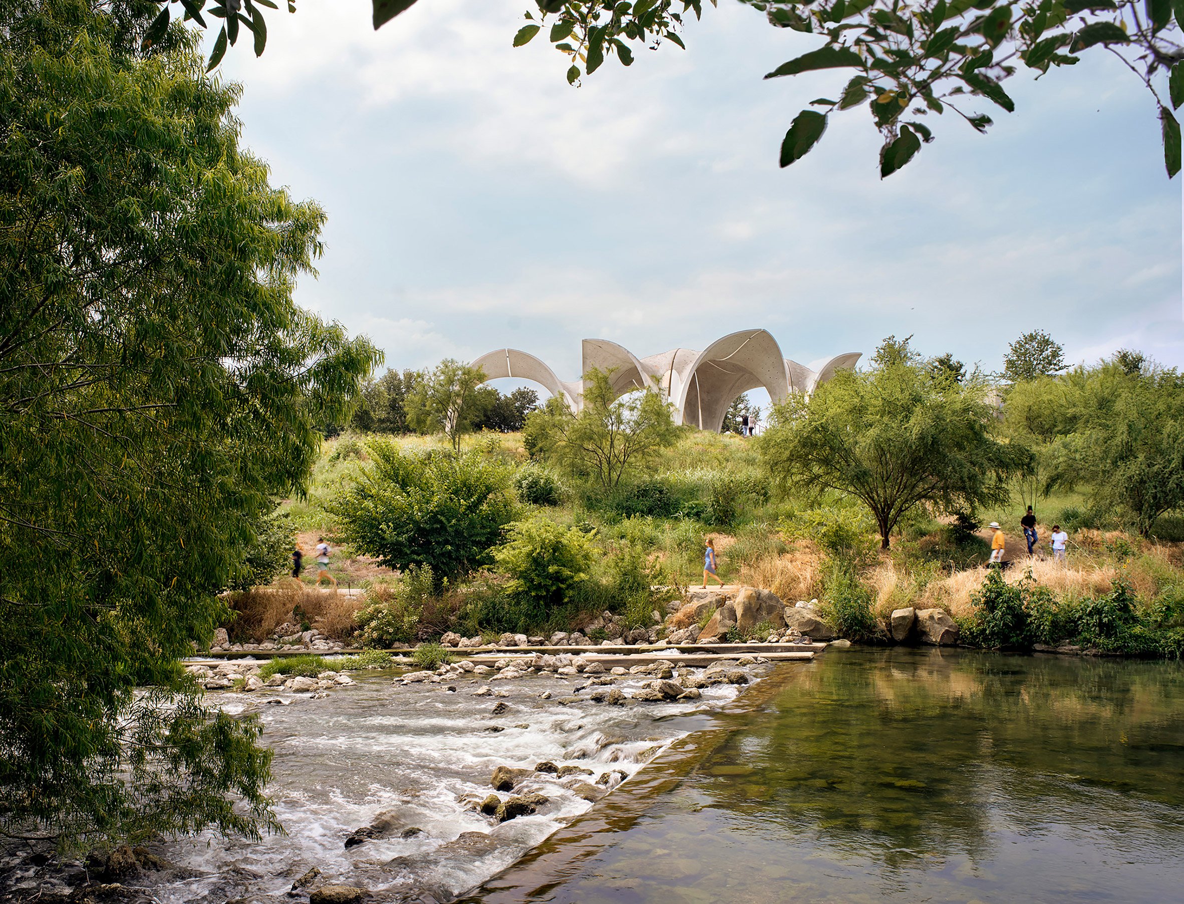 Pavilon in Texas with River