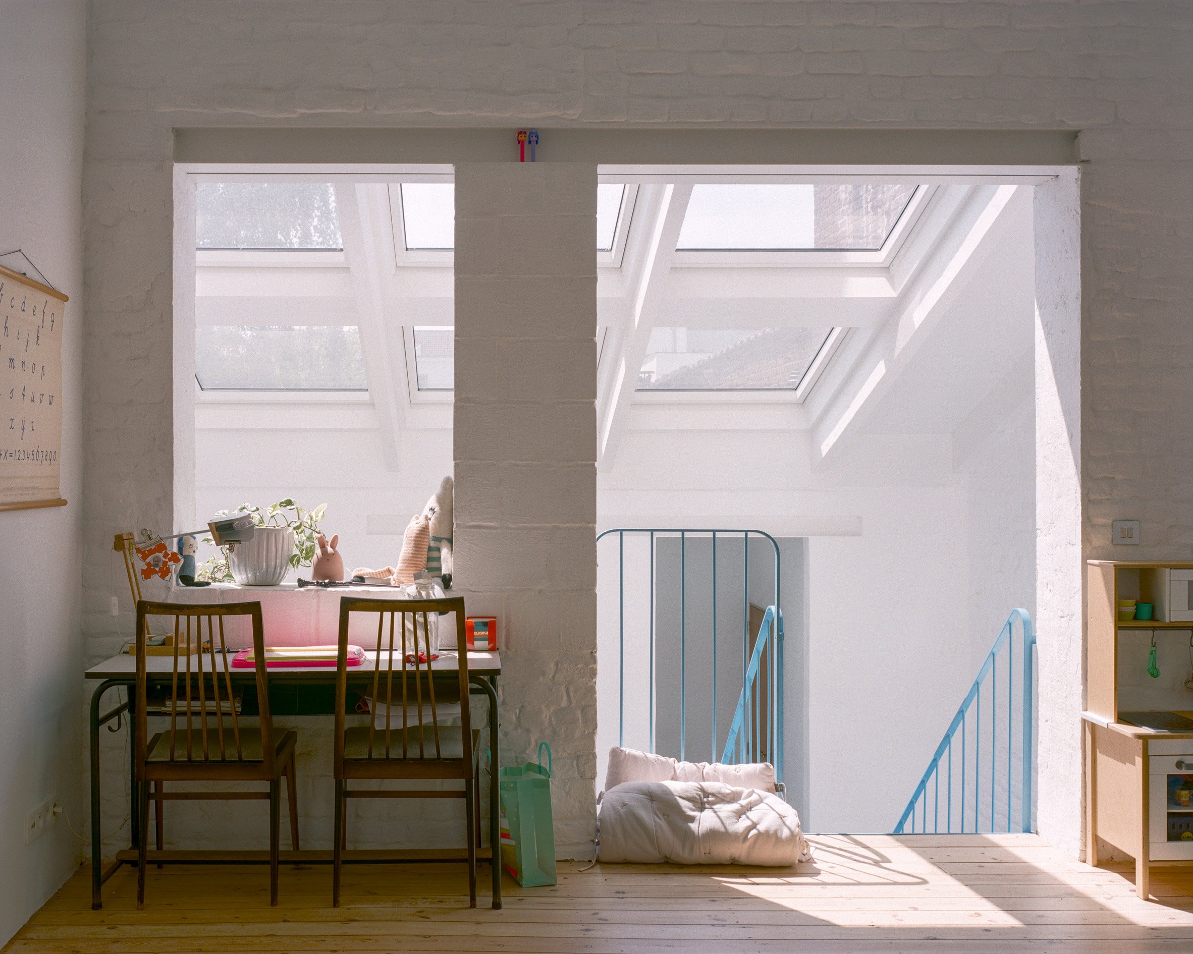 Atrium in a Belgian home renovation