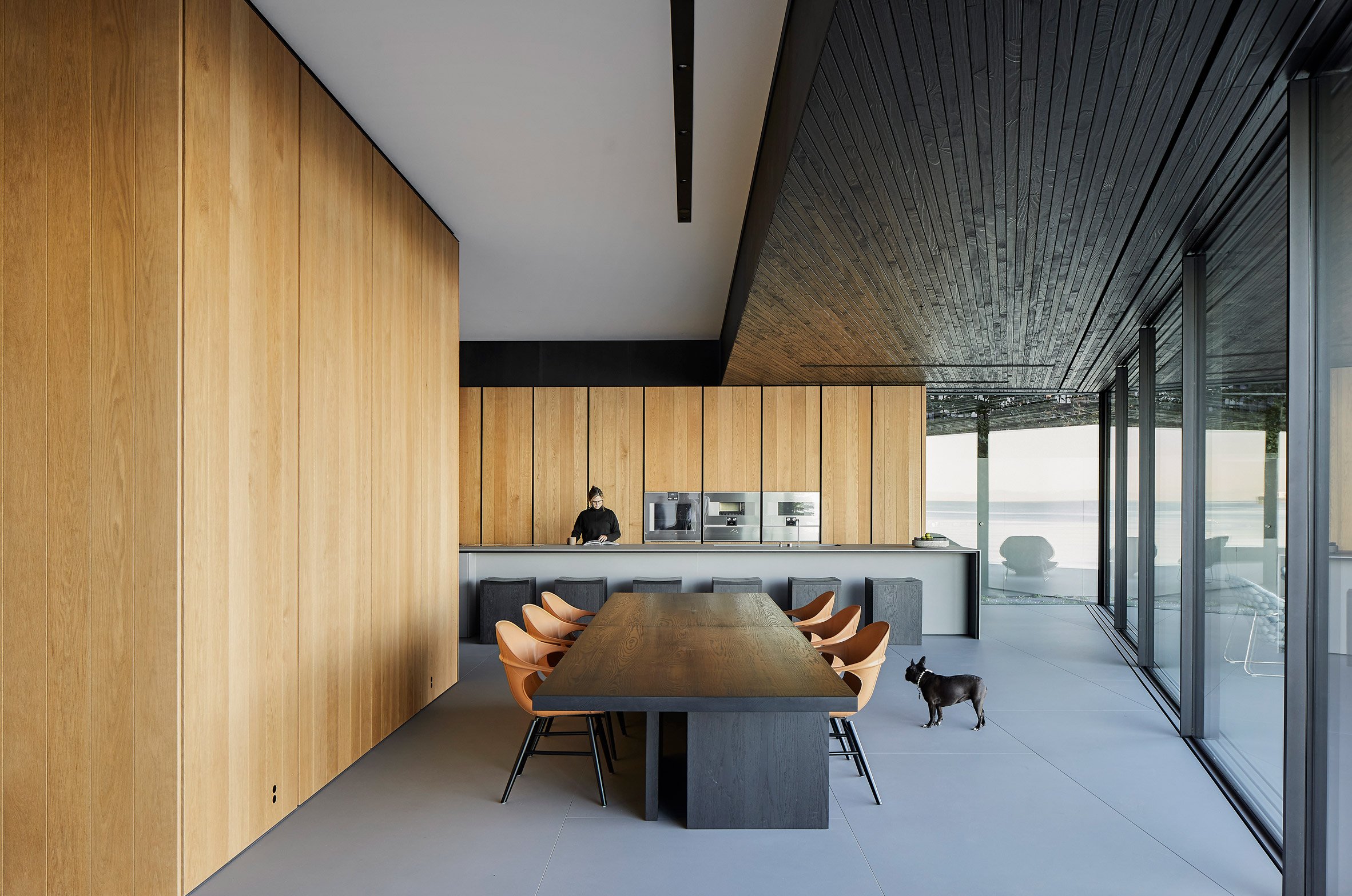 Stone-clad kitchen