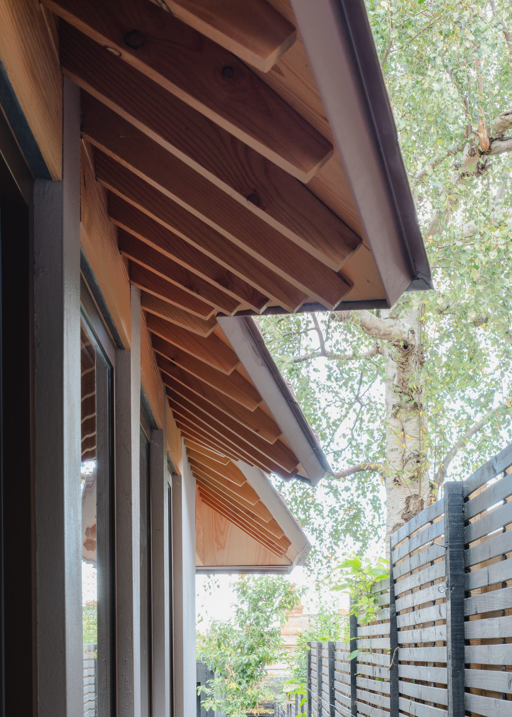Serrated roof edge designed for Edwardian house extension