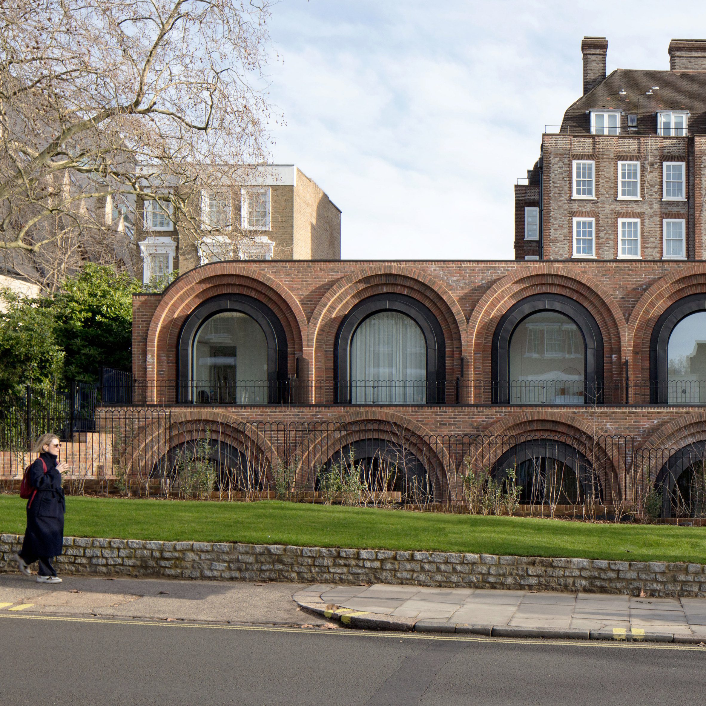 Highgate Road facade of The Arches townhouses by The DHaus Company