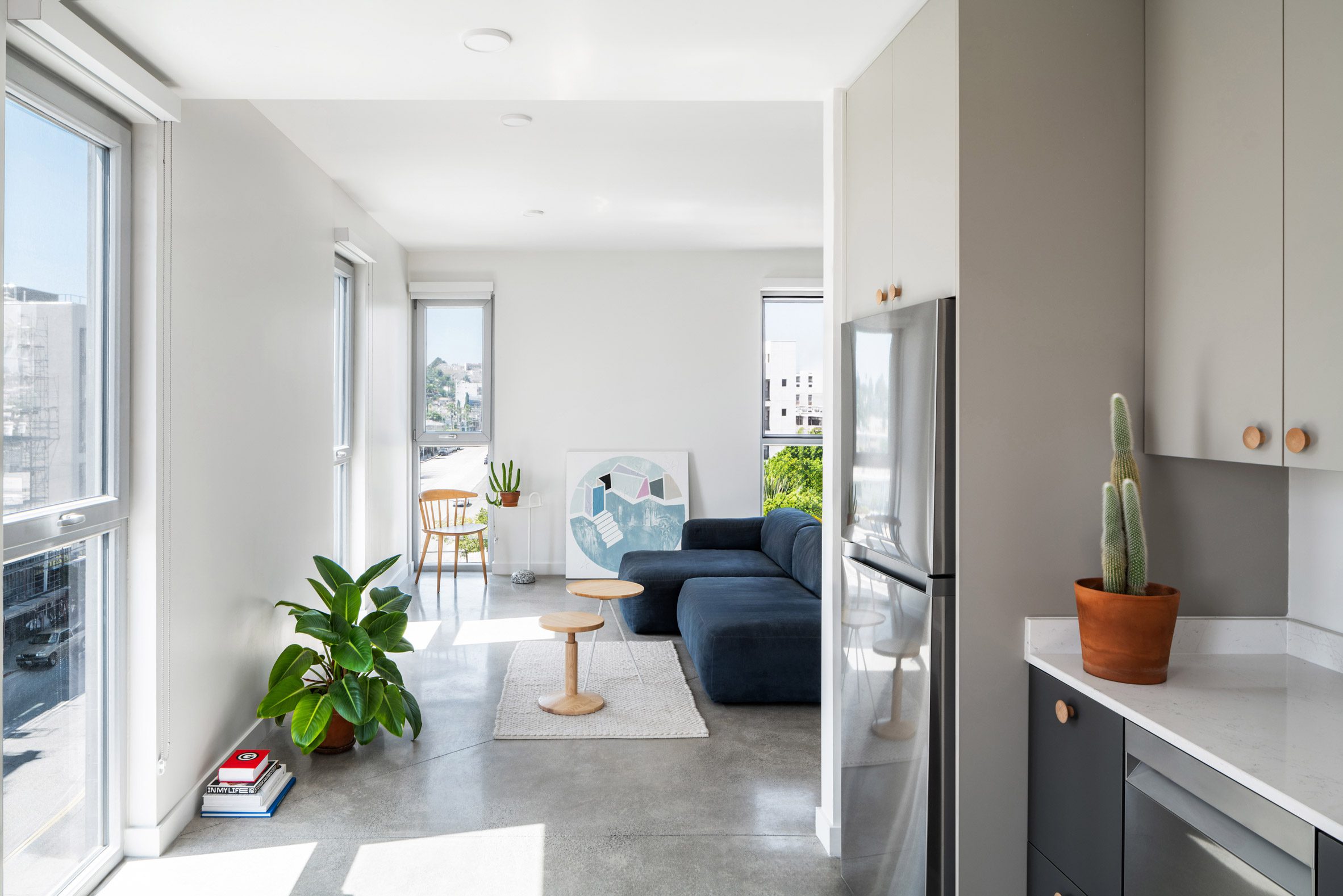Apartment in black-clad LA building
