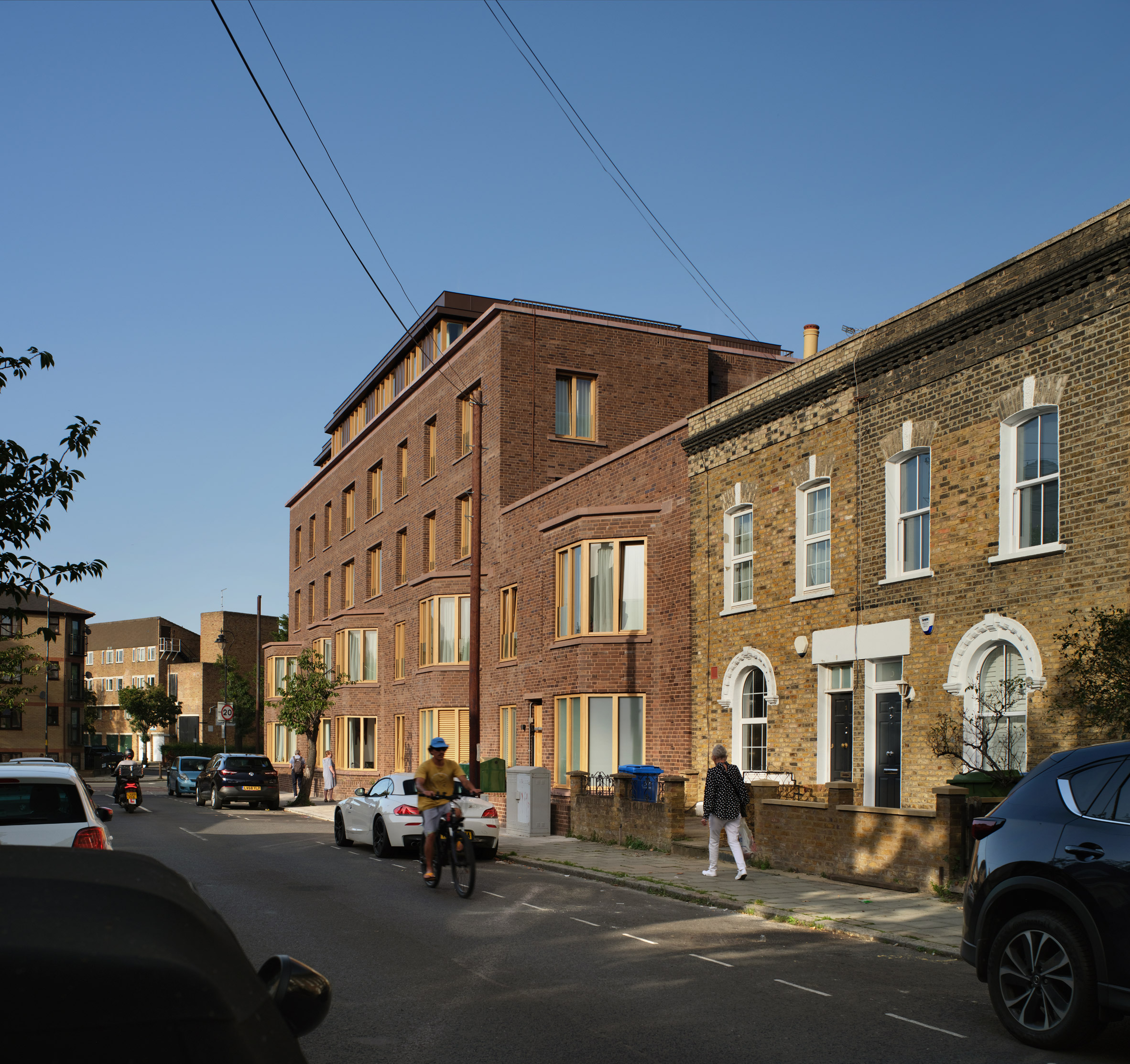 Street elevation of RIBA Stirling Prize-winning senior housing by Witherford Watson Mann