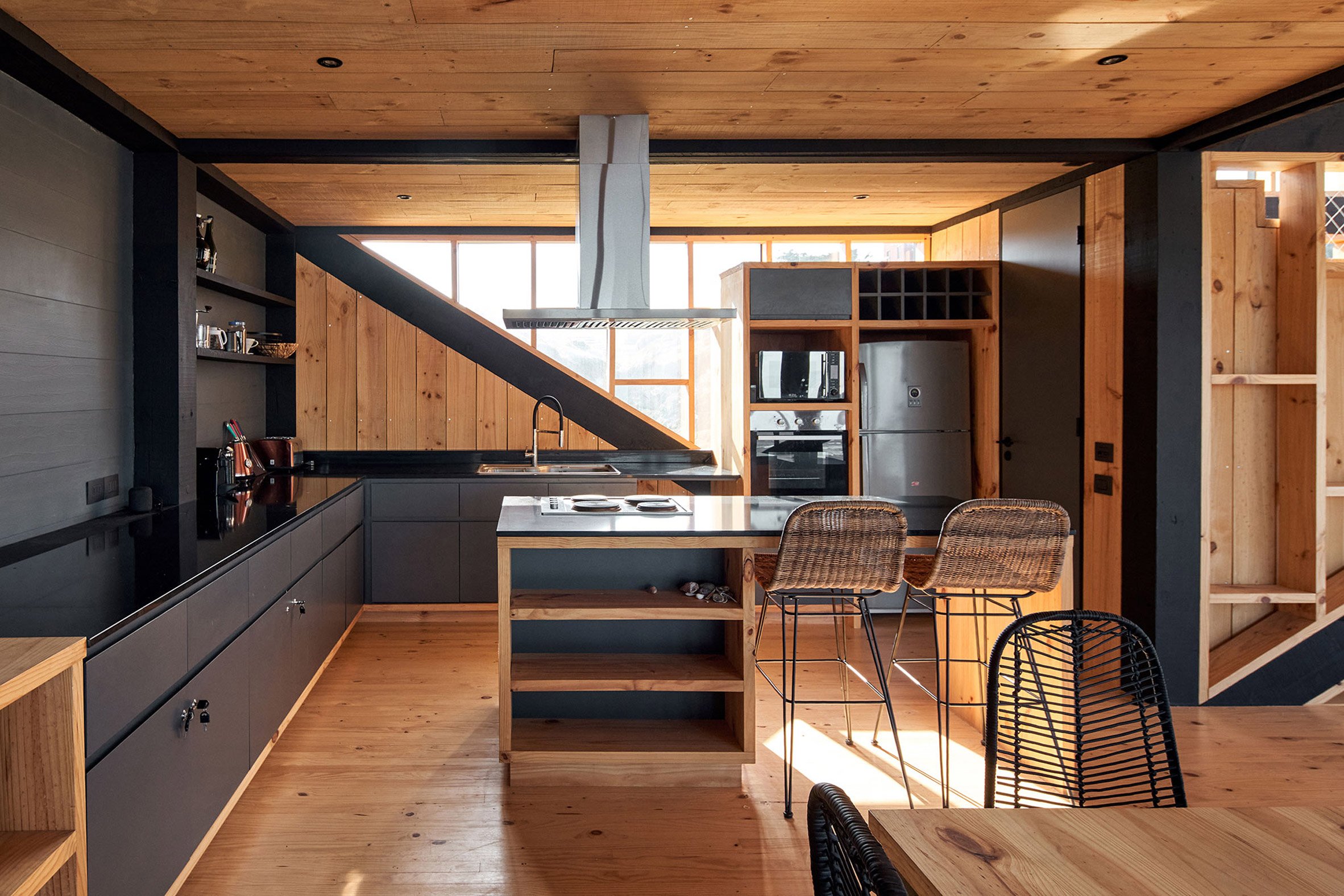 Family level clad in wood