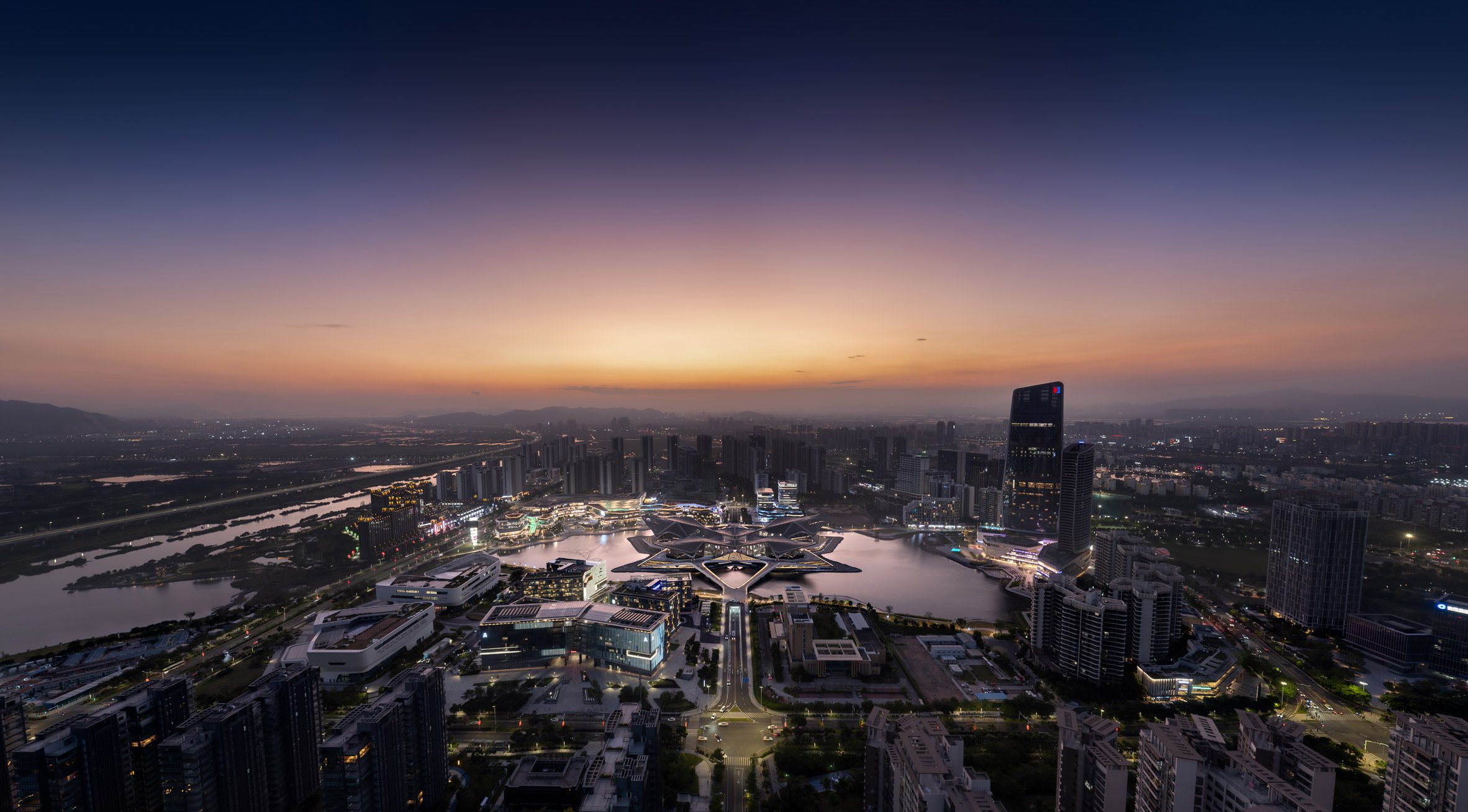 Aerial view of Zhuhai 