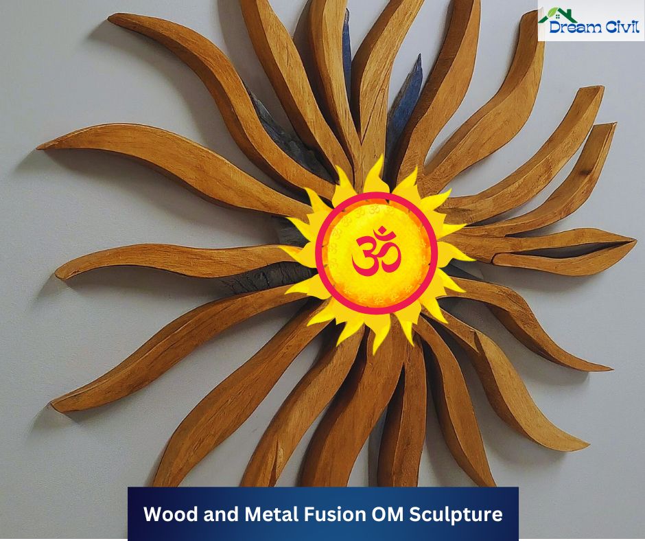 Wood and Metal Fusion OM Sculpture