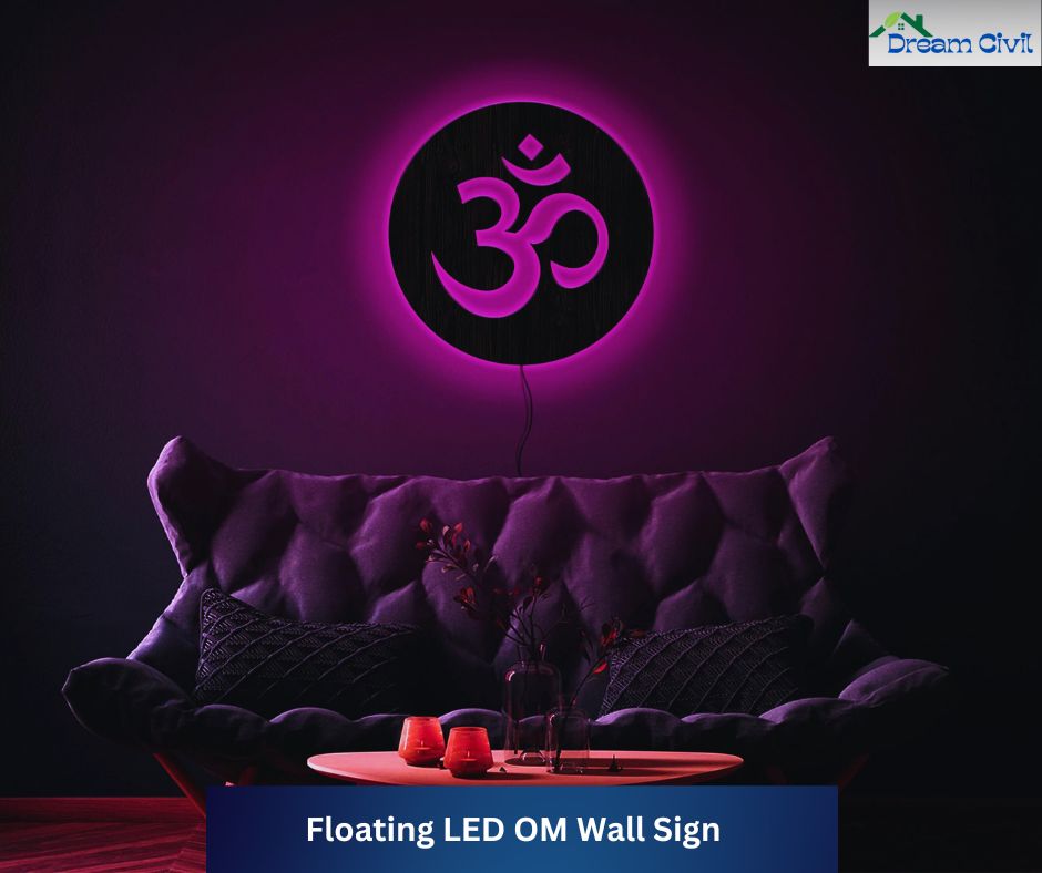 Floating LED OM Wall Sign