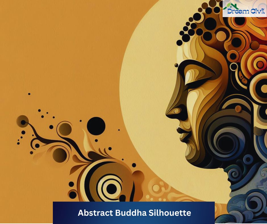 Abstract Buddha Silhouette