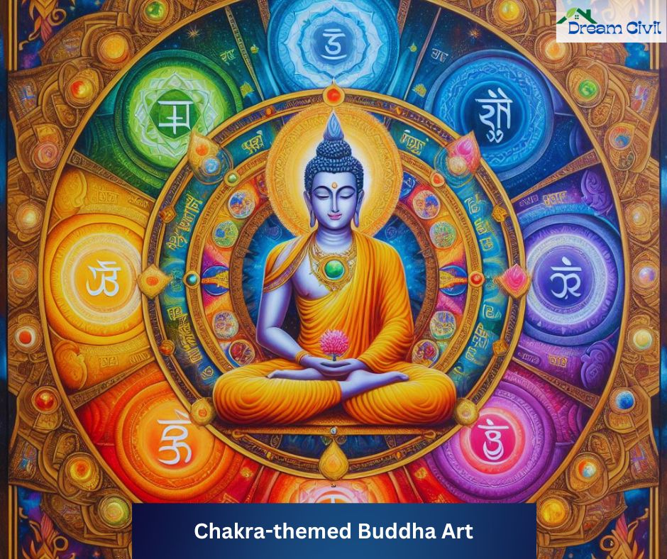 Chakra-themed Buddha Art