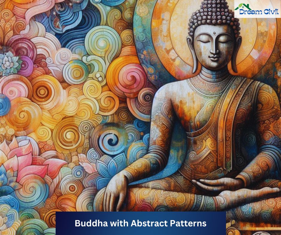 Buddha with Abstract Patterns